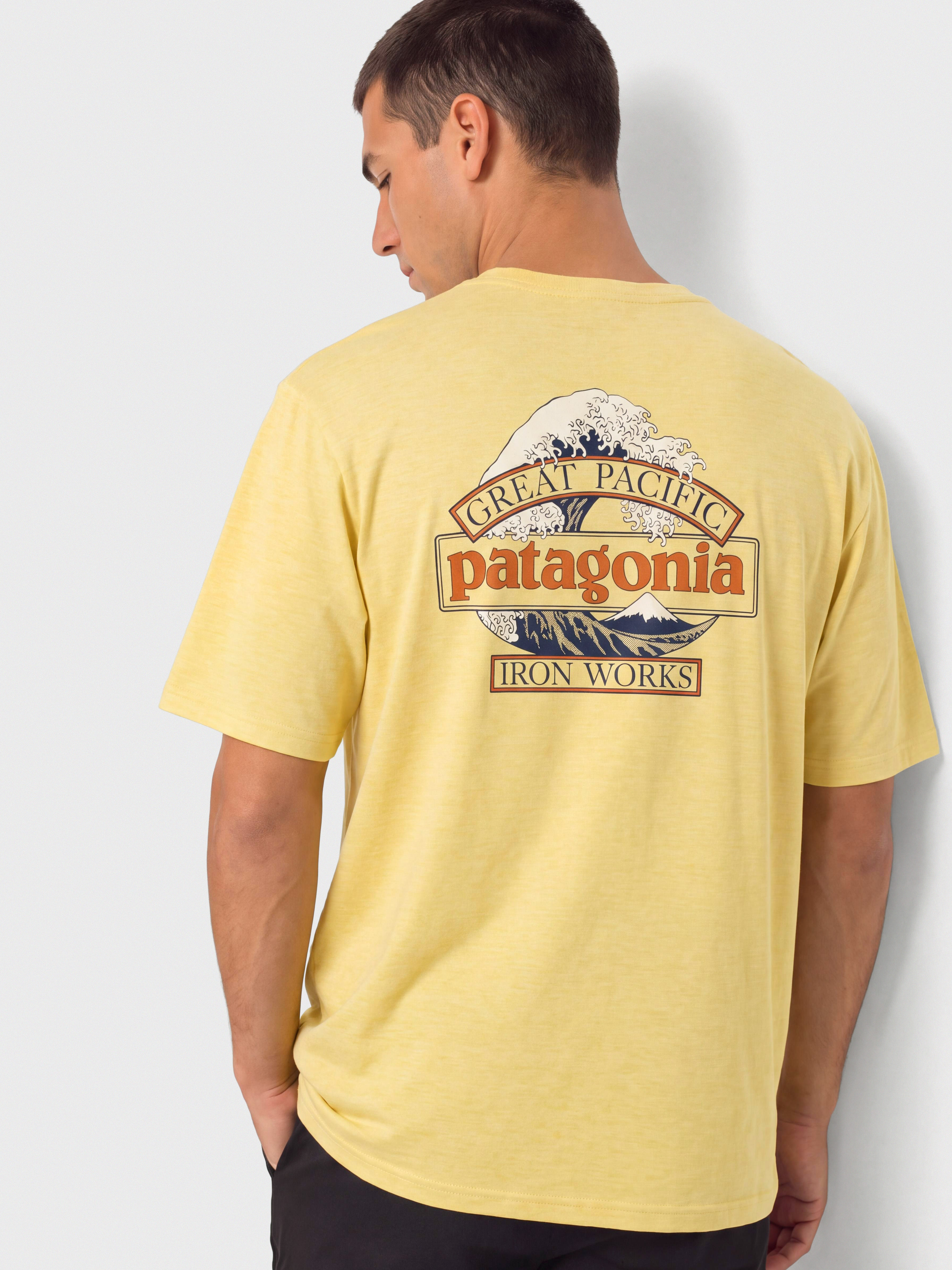 Triu010dko Patagonia Cap Cool Daily Great Waves (limestone yellow light limestone yellow x dye)