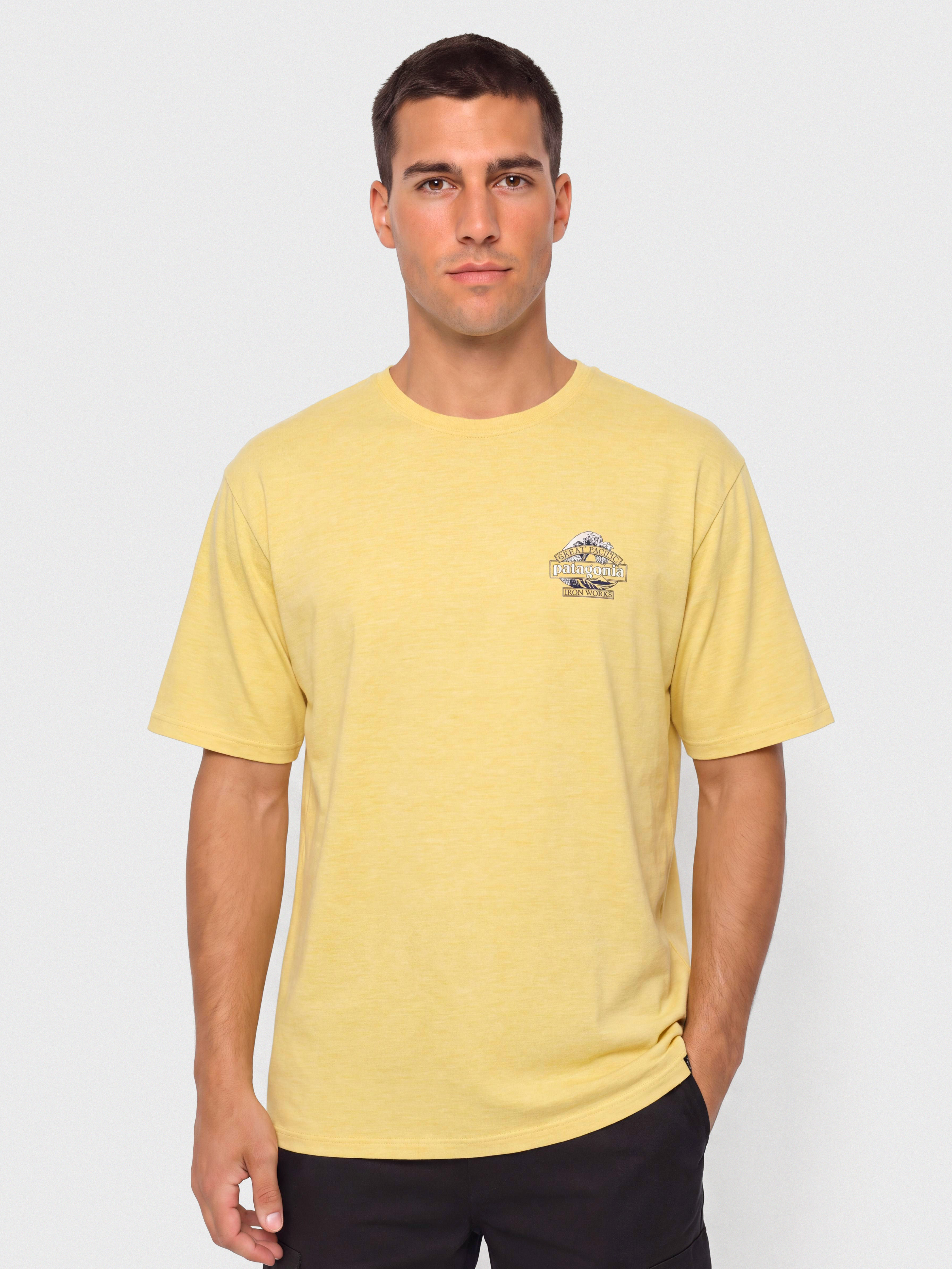 Tričko Patagonia Cap Cool Daily Great Waves (limestone yellow light limestone yellow x dye)