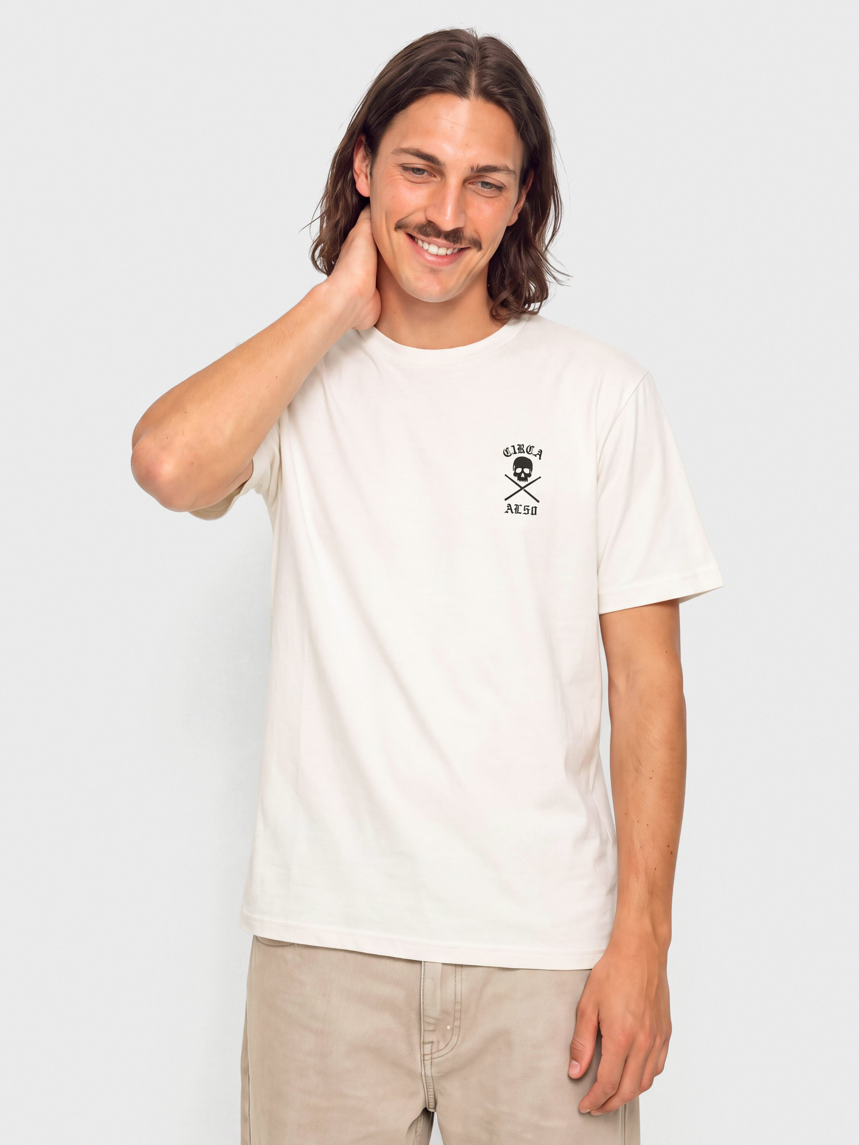 Tričko Circa Al 50 Skull (vintage white/black)