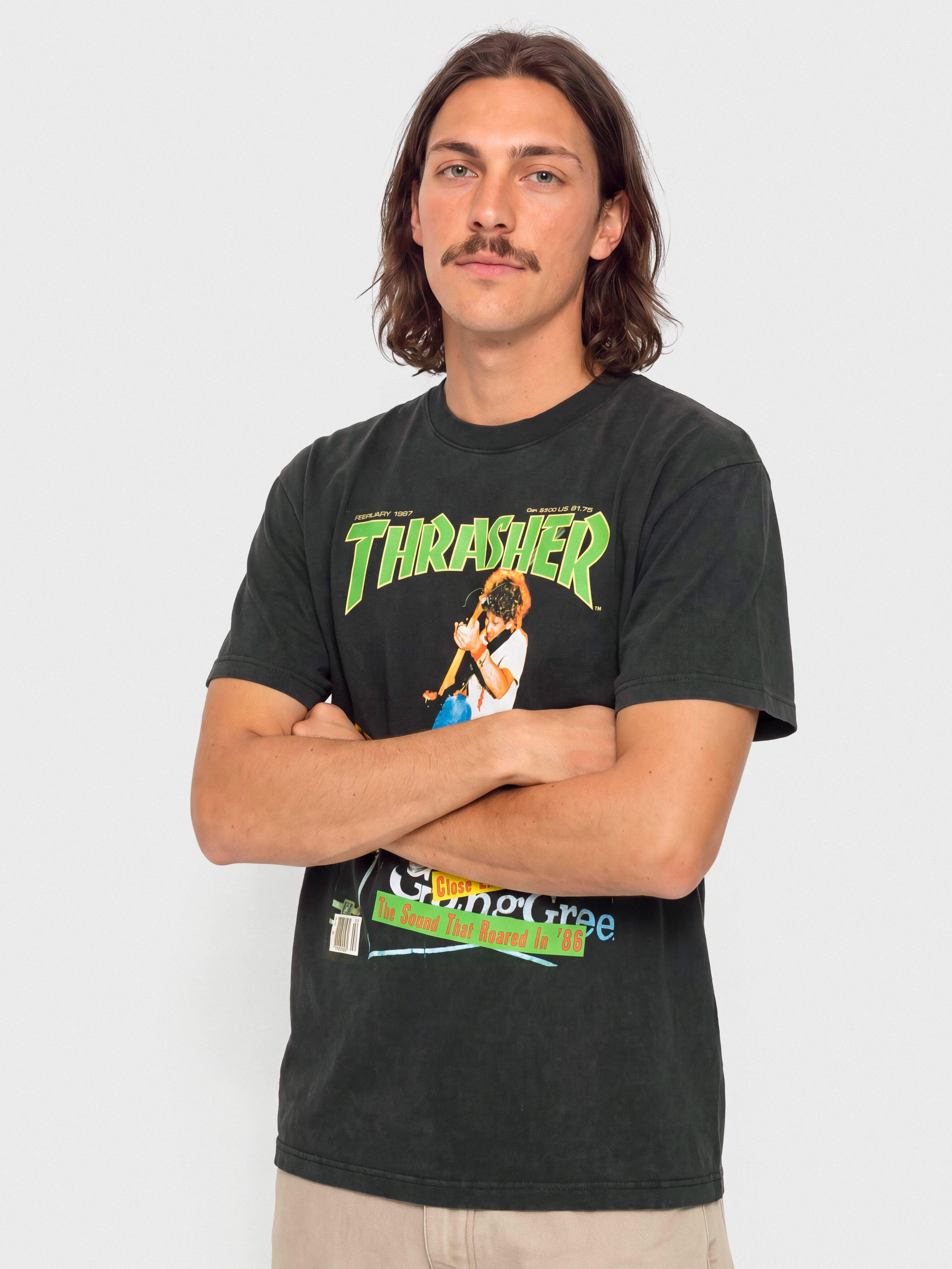 Tričko Thrasher February 1987 (vintage black)