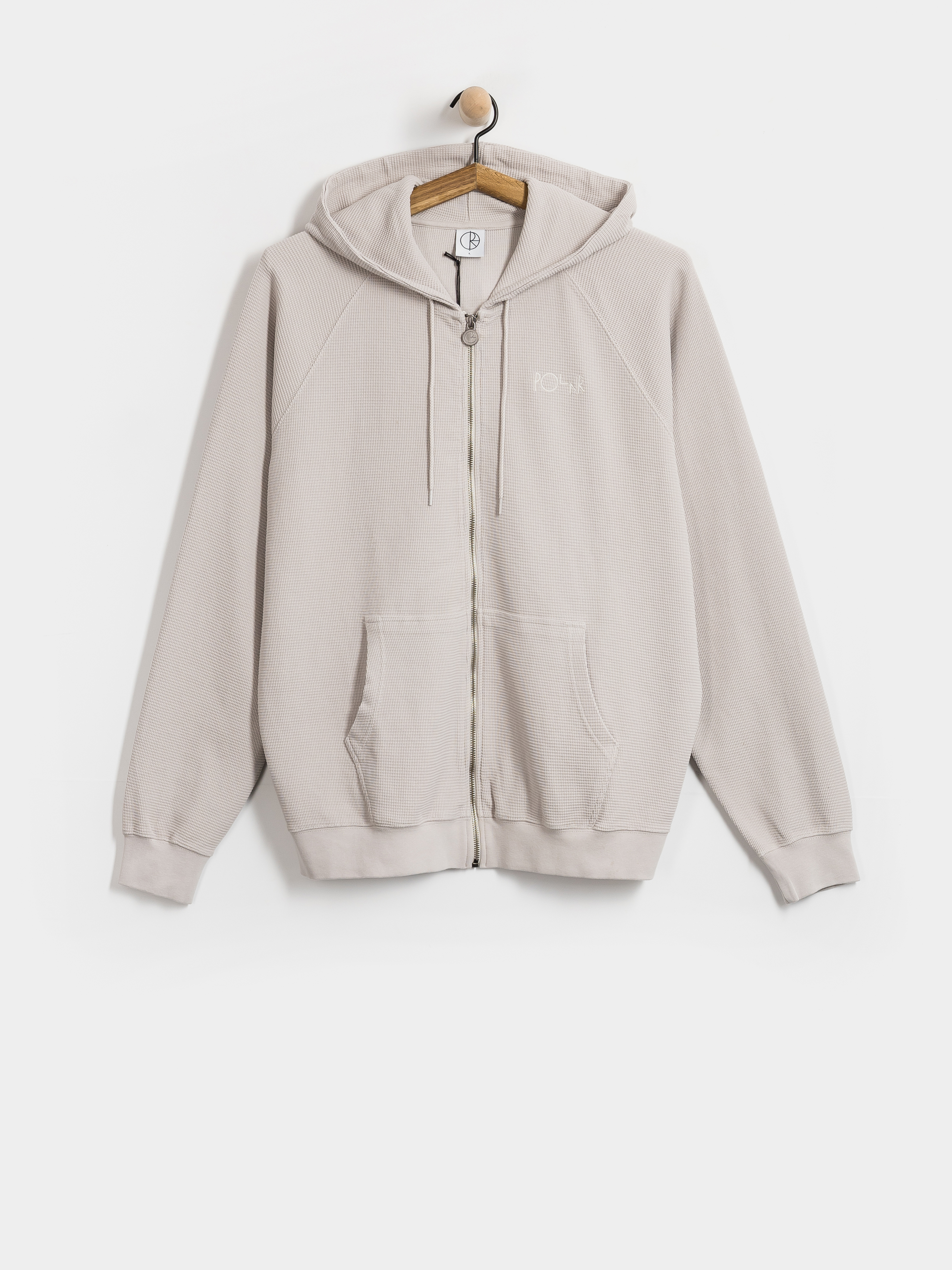 Mikina s kapucňou Polar Skate Waffle ZHD (pale taupe)