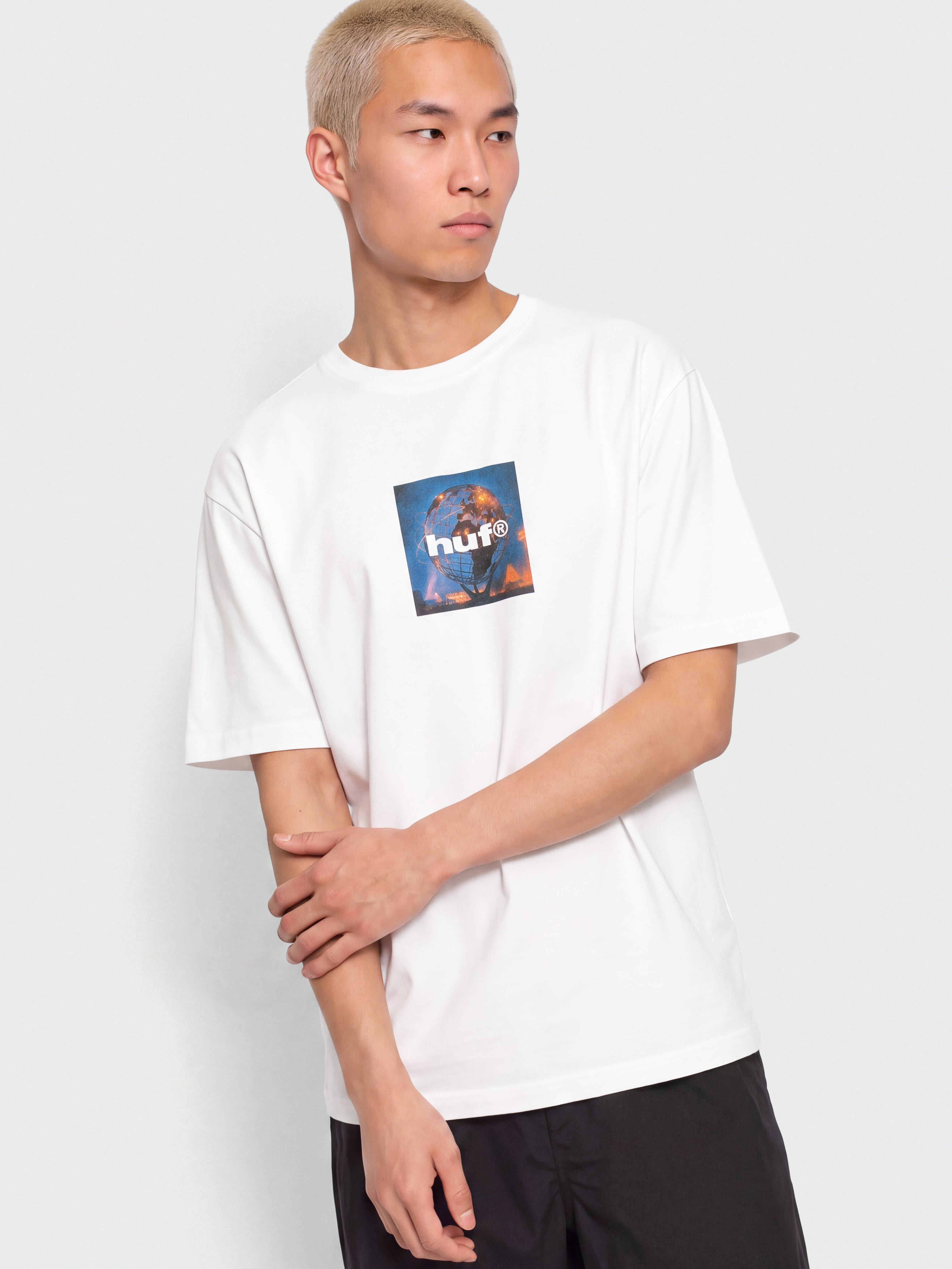 Tričko HUF Unisphere (white)