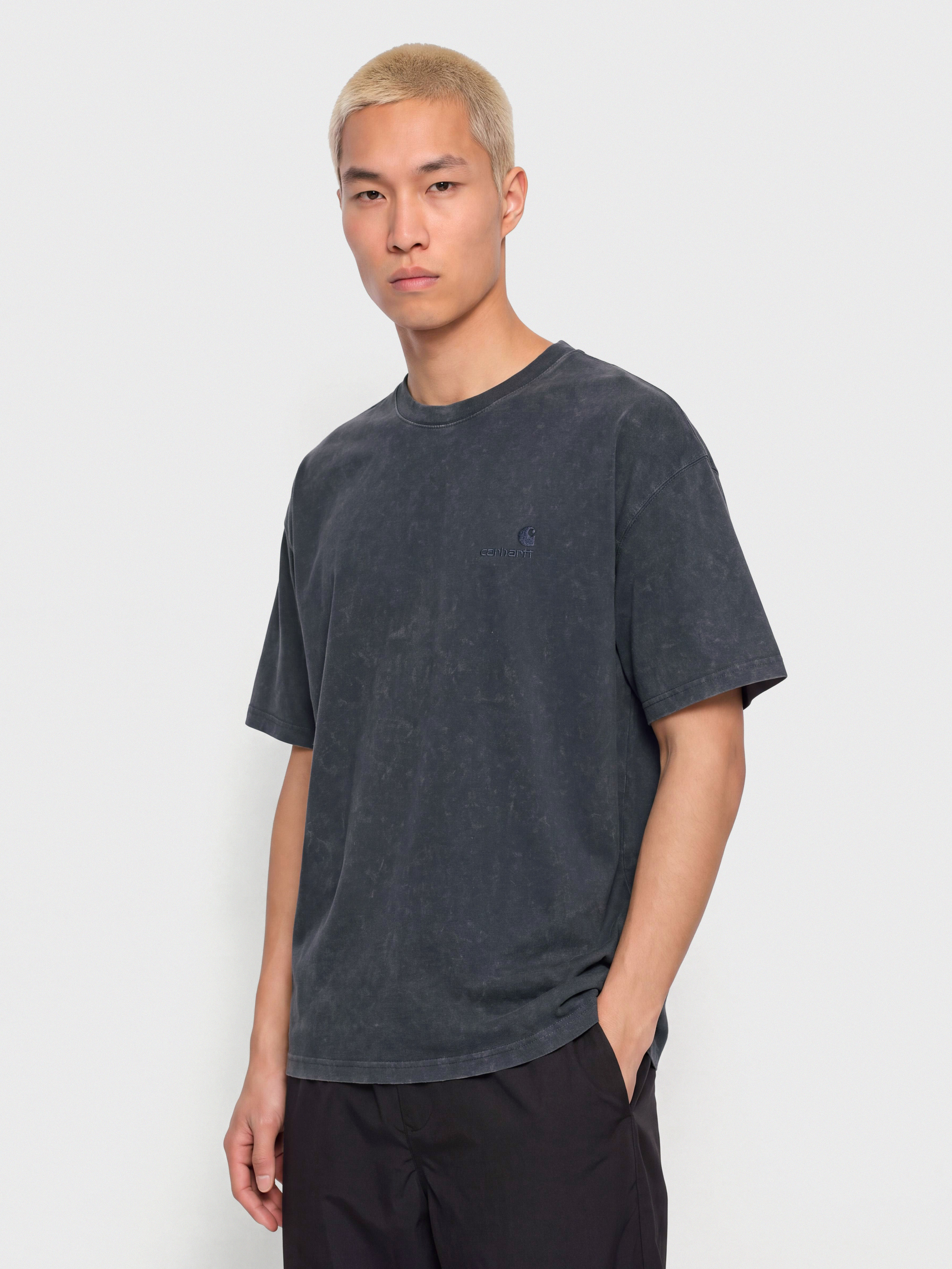 Tričko Carhartt WIP Lambert (dark navy/moon wash)