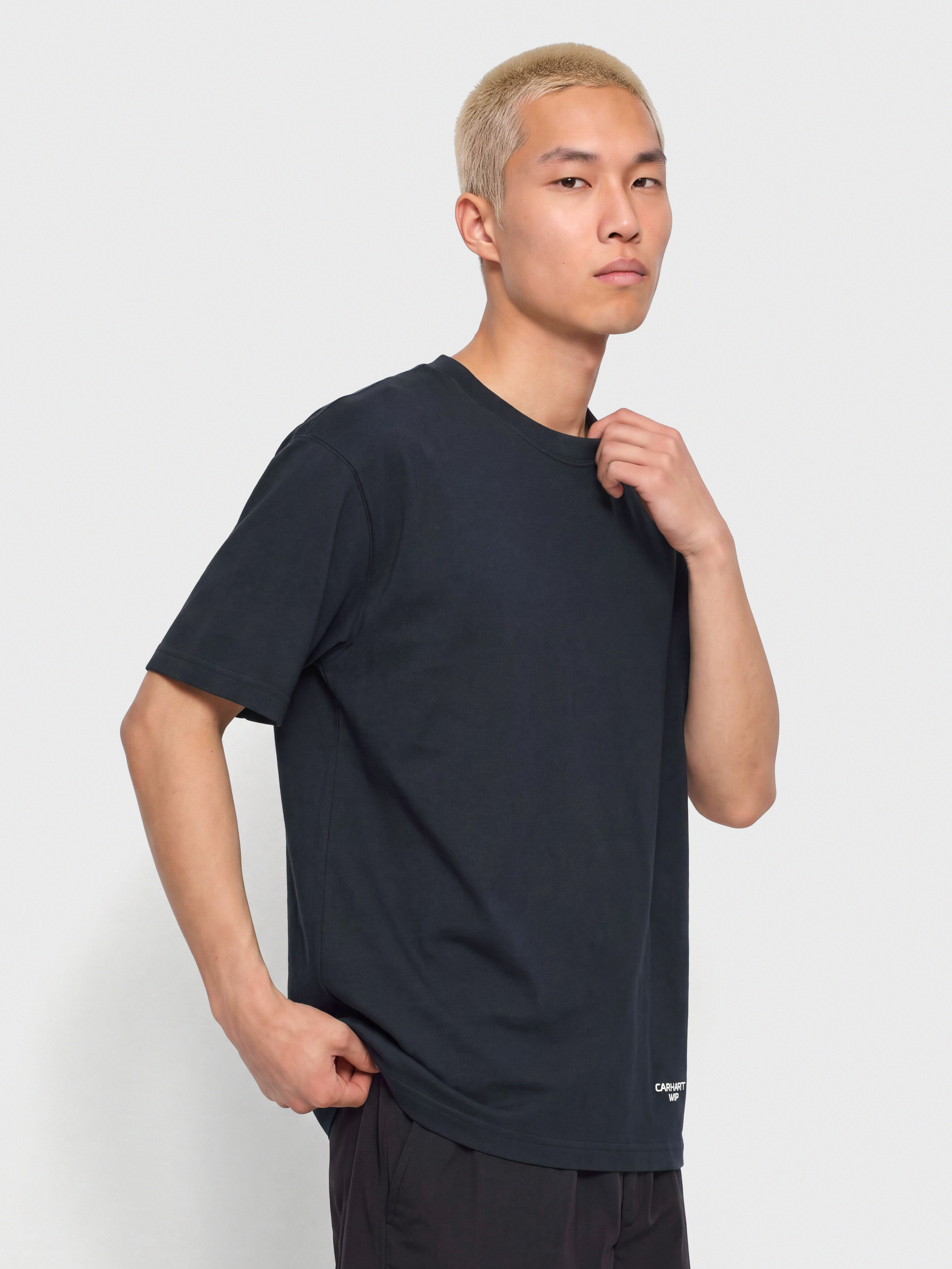 Tričko Carhartt WIP Chapter Script (dark navy/white)
