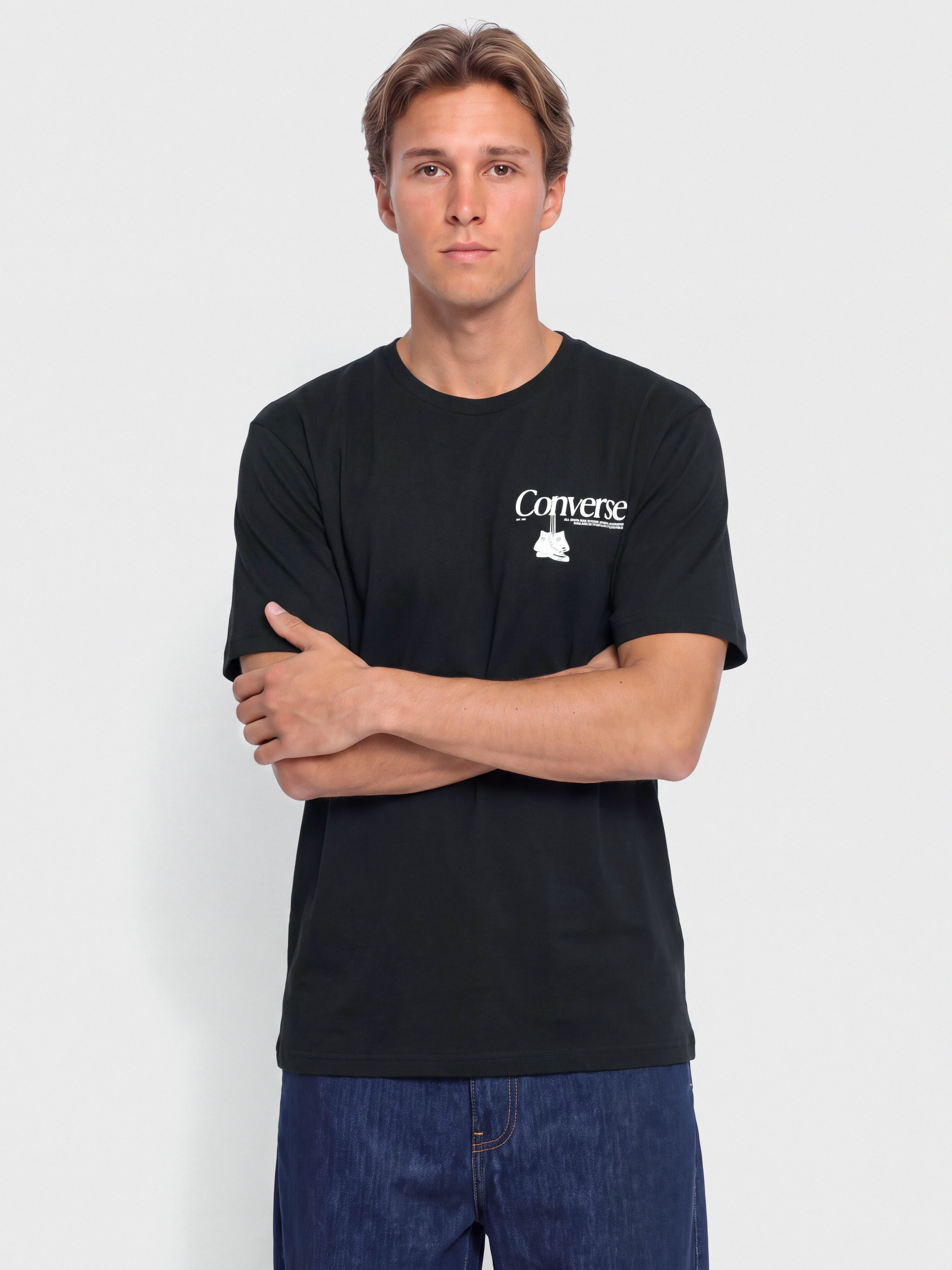 Tričko Converse Hanging Shoes (black)