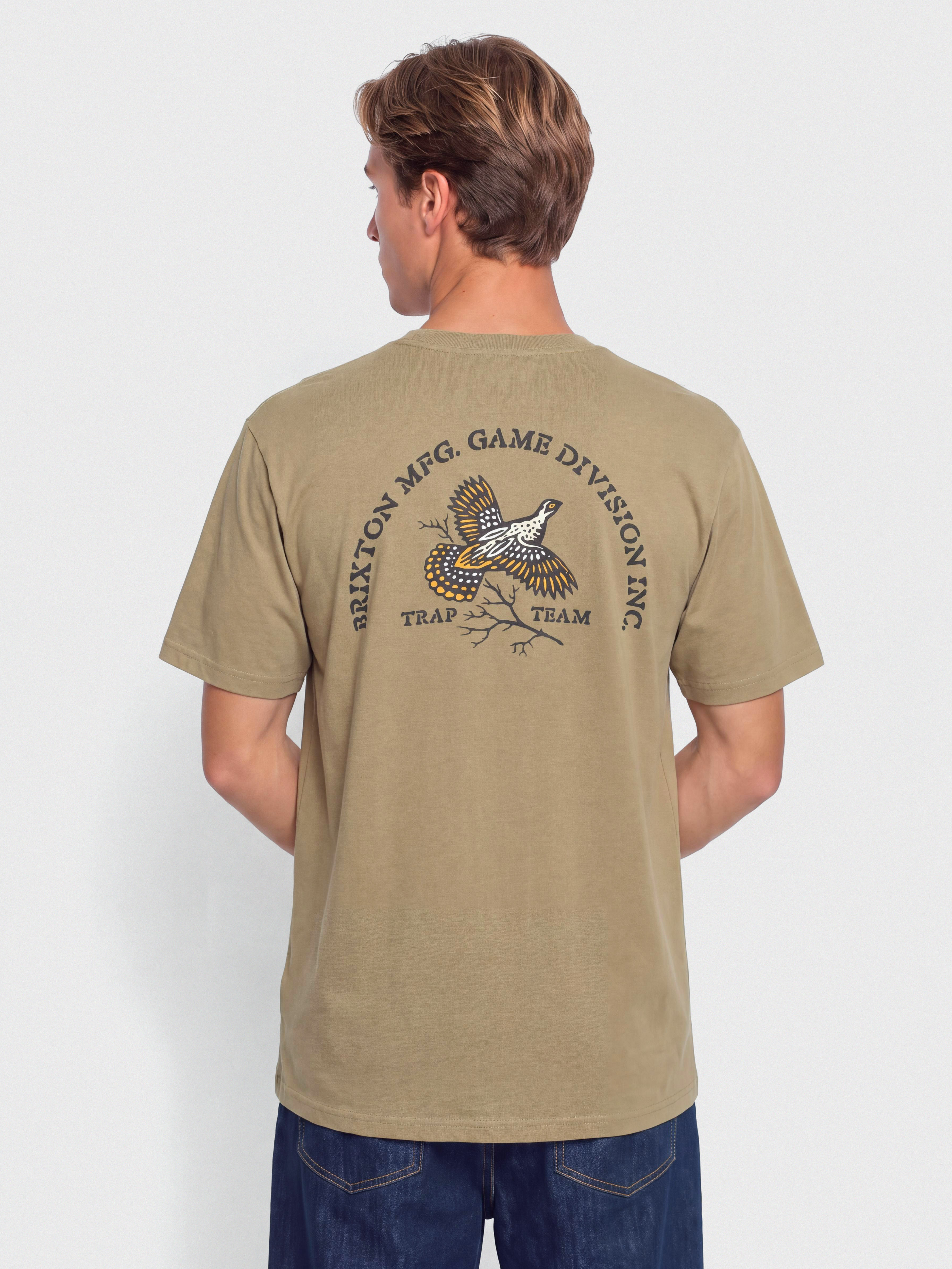Tričko Brixton Game S/S Tlrt (khaki)