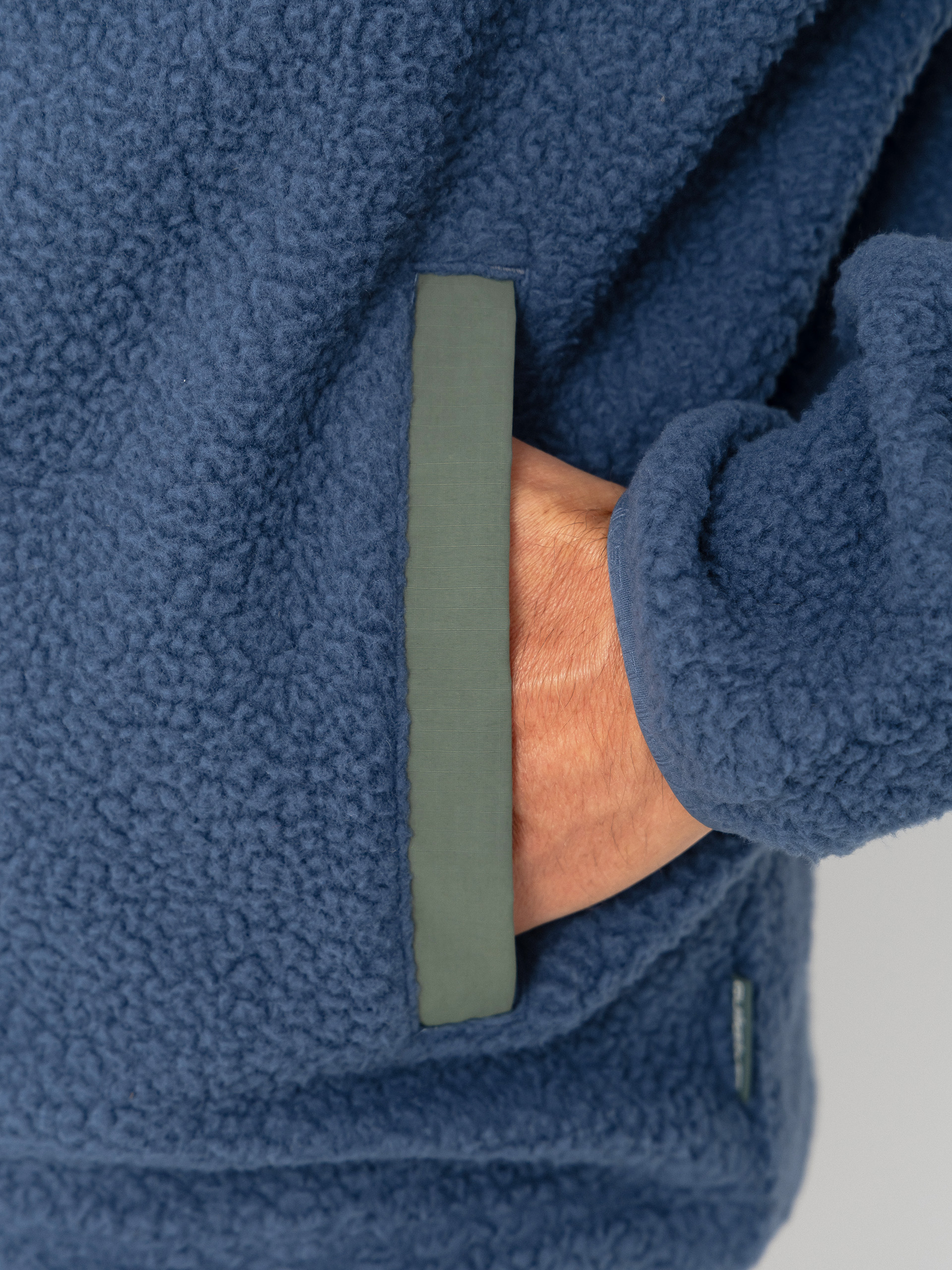 Pánsky Flísová mikina Quiksilver Clean Coast Fz (dark denim)