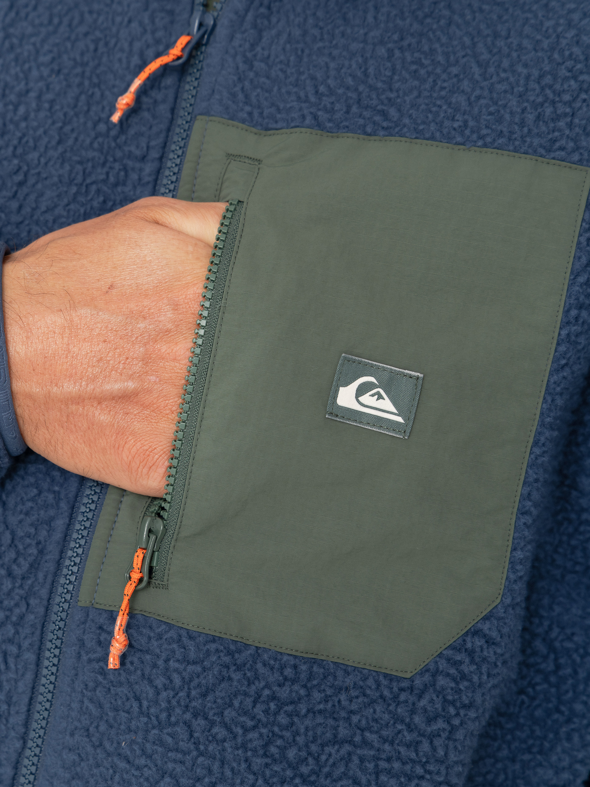 Pánsky Flísová mikina Quiksilver Clean Coast Fz (dark denim)