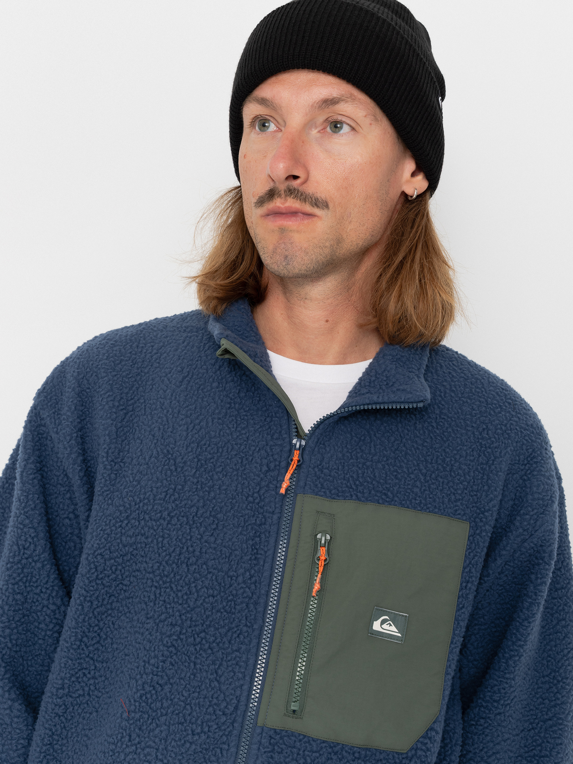 Pánsky Flísová mikina Quiksilver Clean Coast Fz (dark denim)