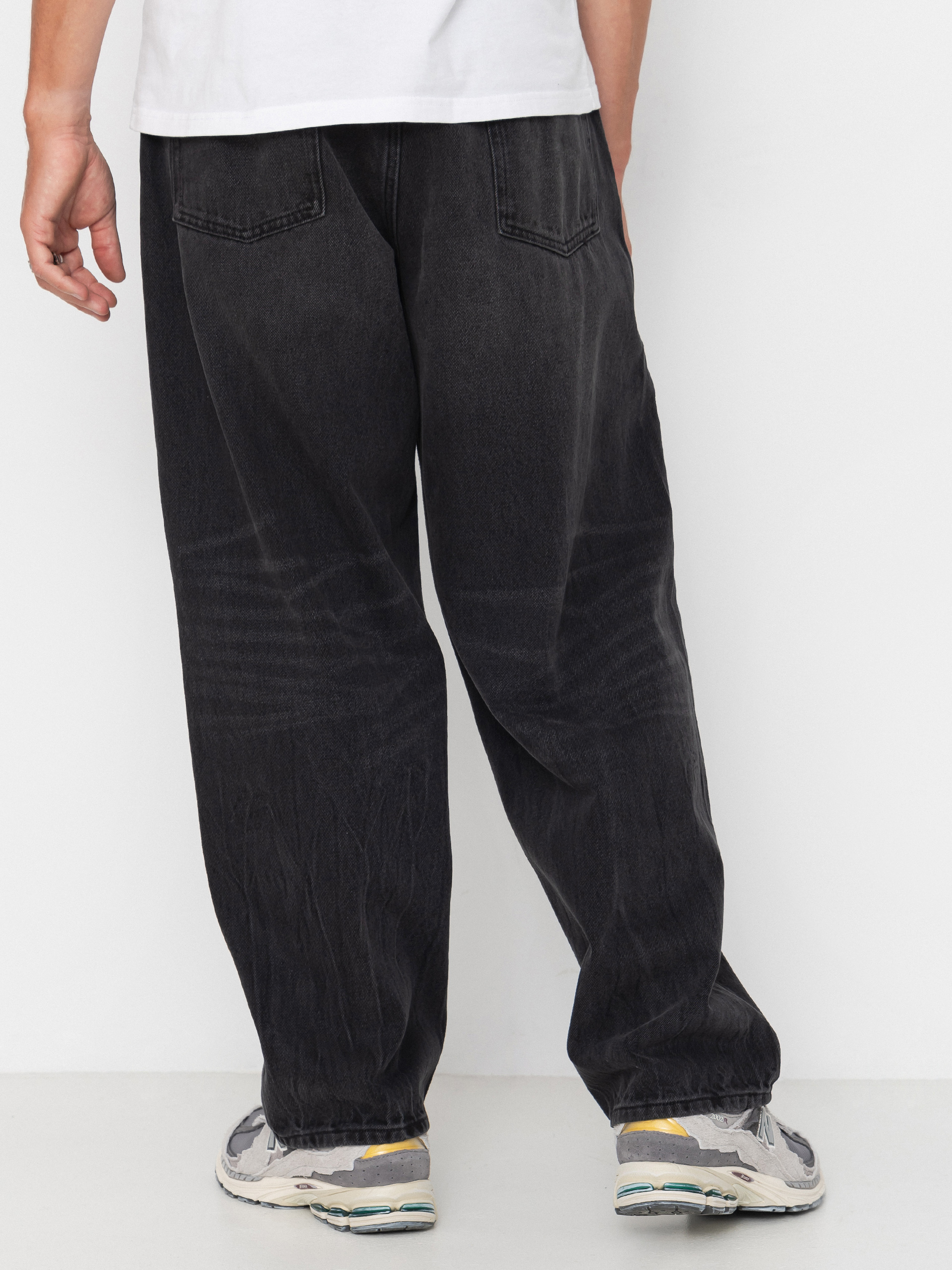 Nohavice OBEY Bigwig Baggy Denim (heavy vintage black)