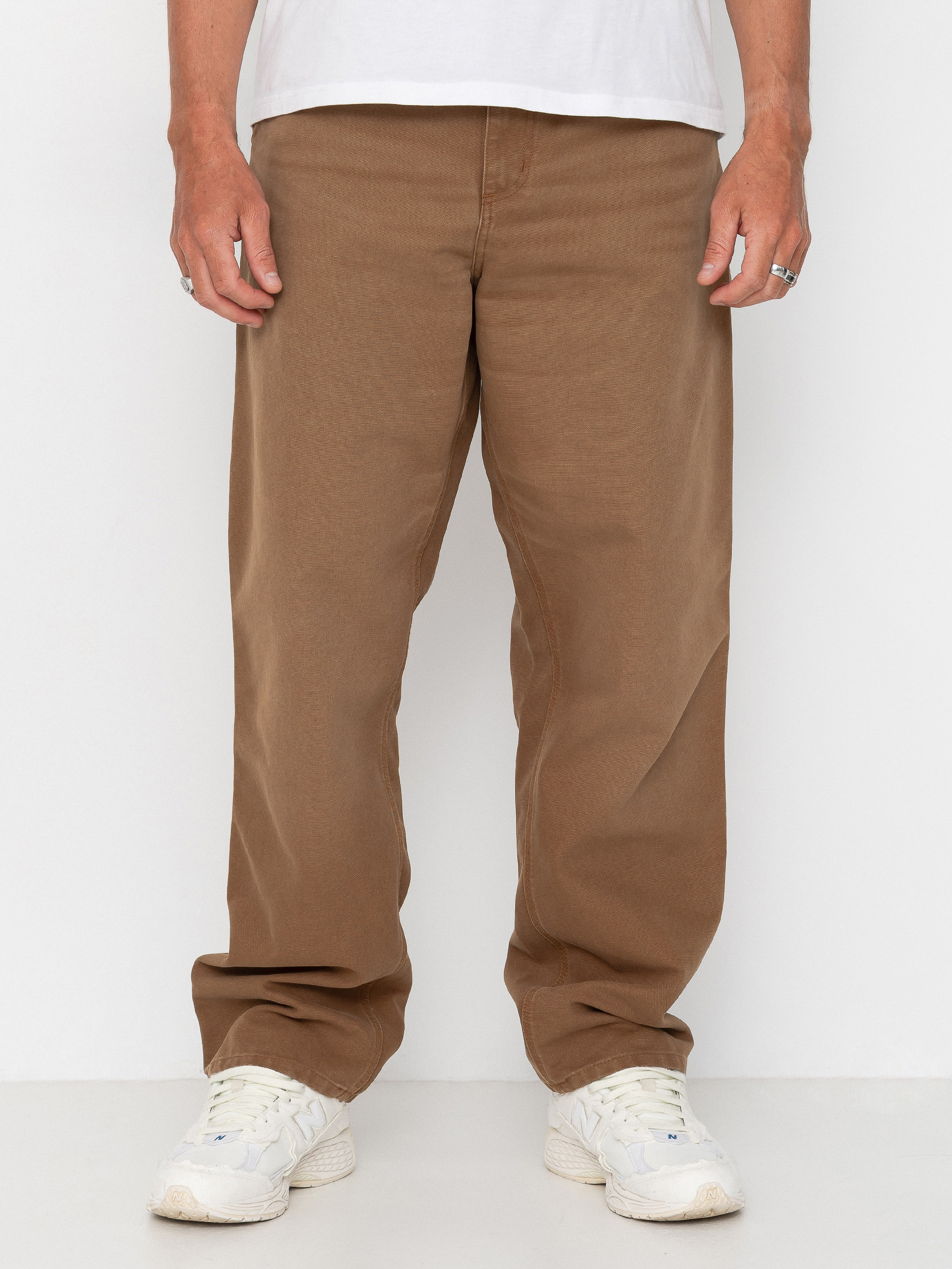 Nohavice Carhartt WIP Single Knee (wip h brown/stone canvas)