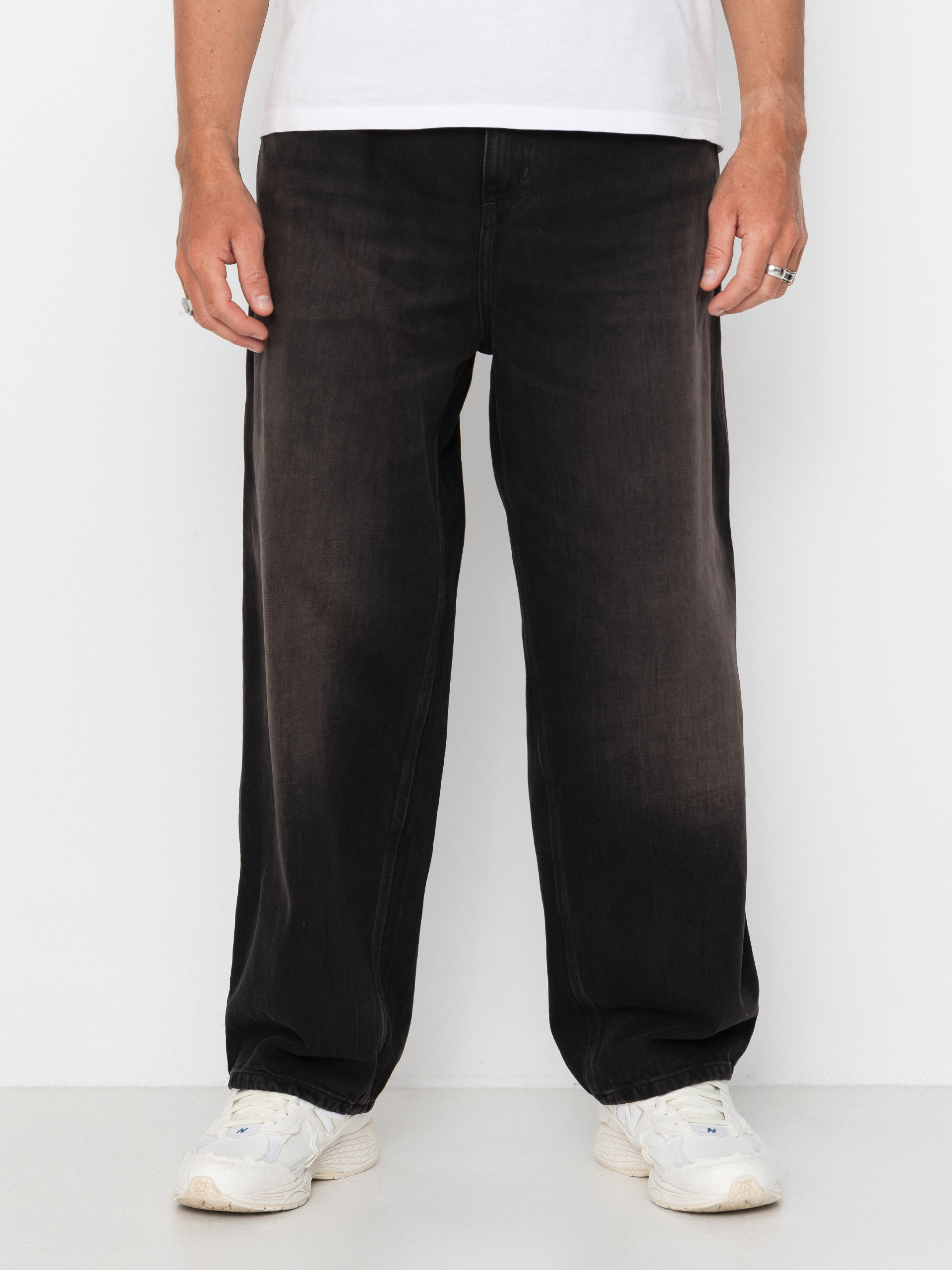 Nohavice Carhartt WIP OG Single Knee (black/tobacco used wash)