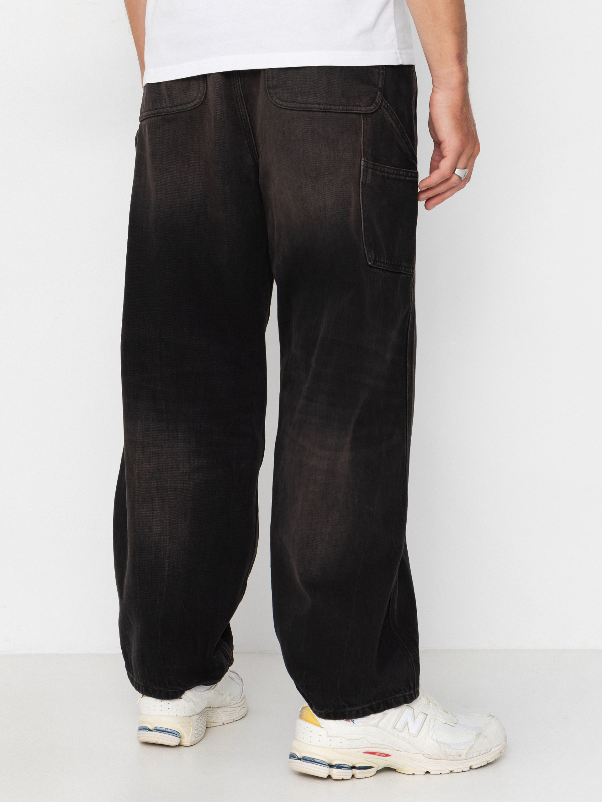 Nohavice Carhartt WIP OG Single Knee (black/tobacco used wash)