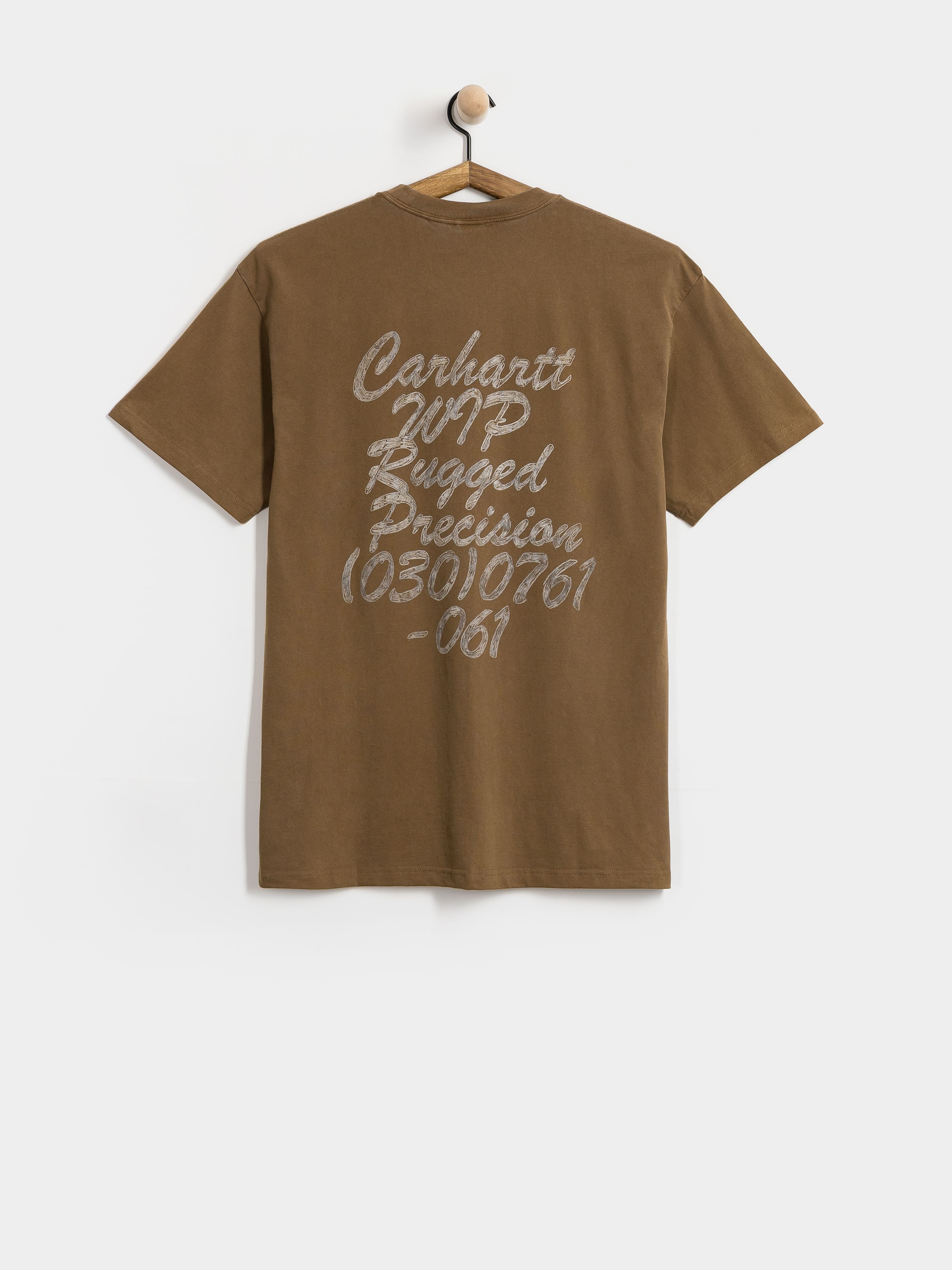 Tričko Carhartt WIP Hatching Script (wip h brown/garment dyed)
