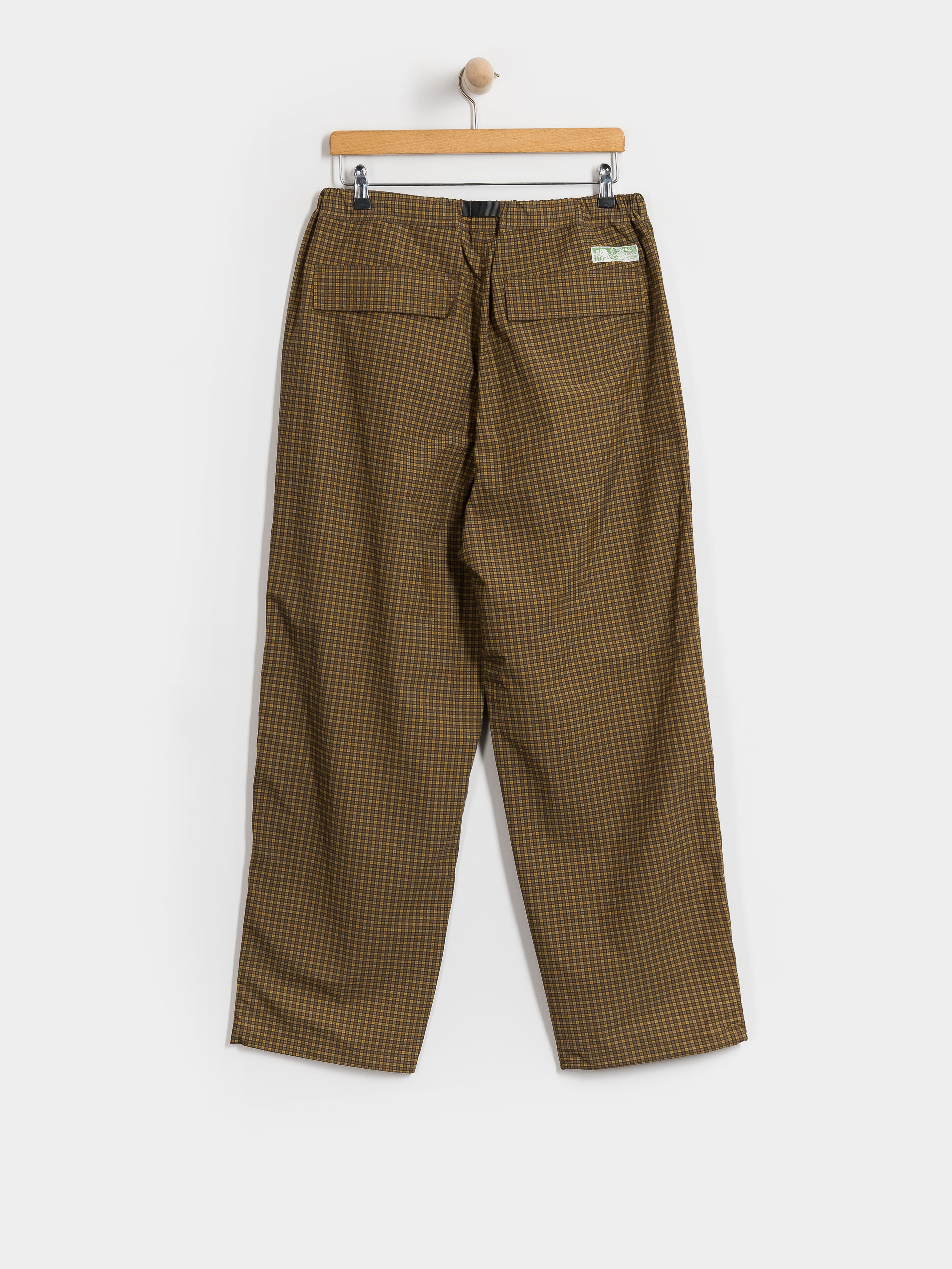 Nohavice Gramicci Mini Check Nylon Pant (brown check)