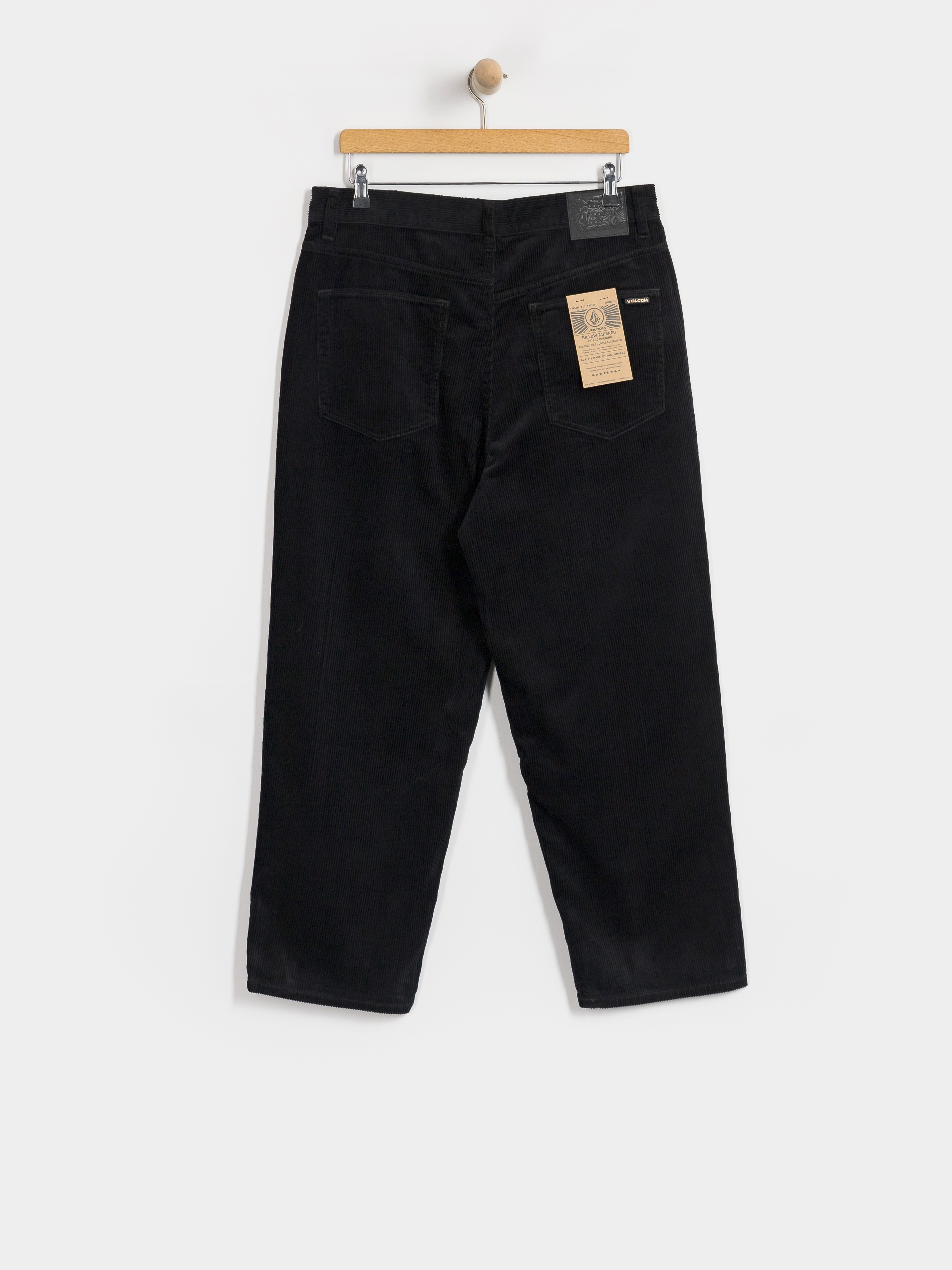 Nohavice Volcom Billow Tapered Cord (black)