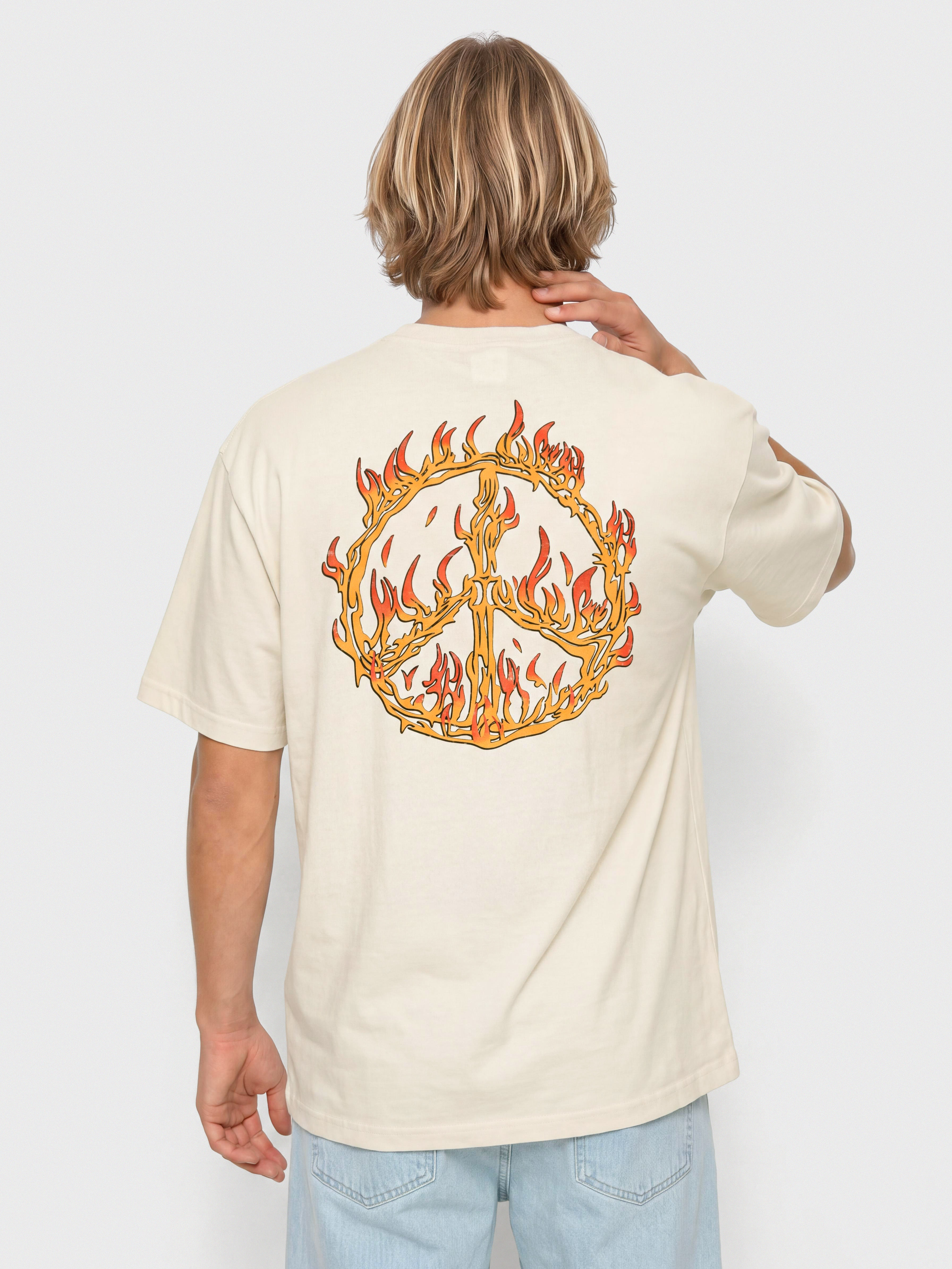 Tričko Hurley Built Fire Peace (white)