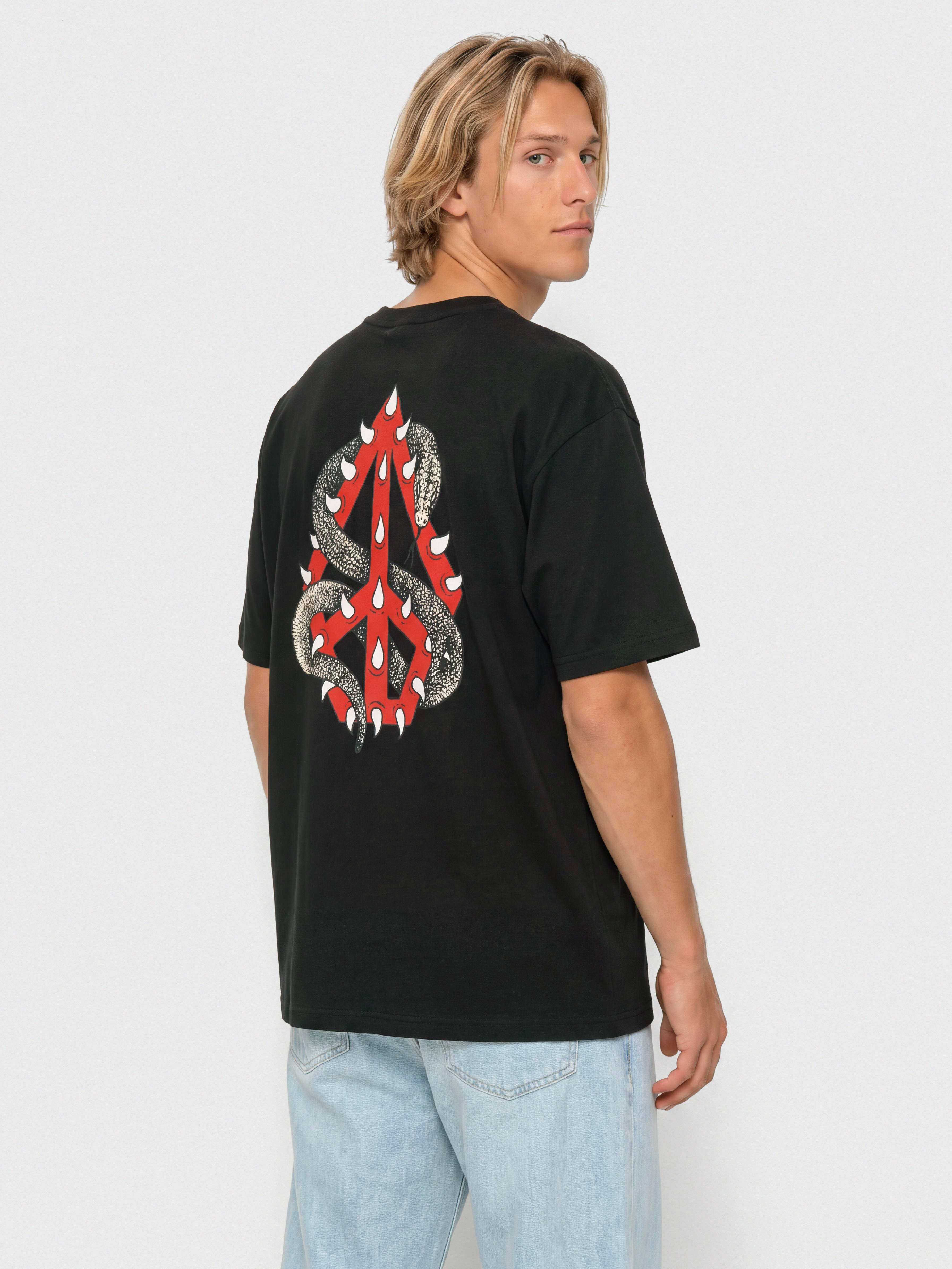 Tričko Volcom Snake Peace Lse (black)