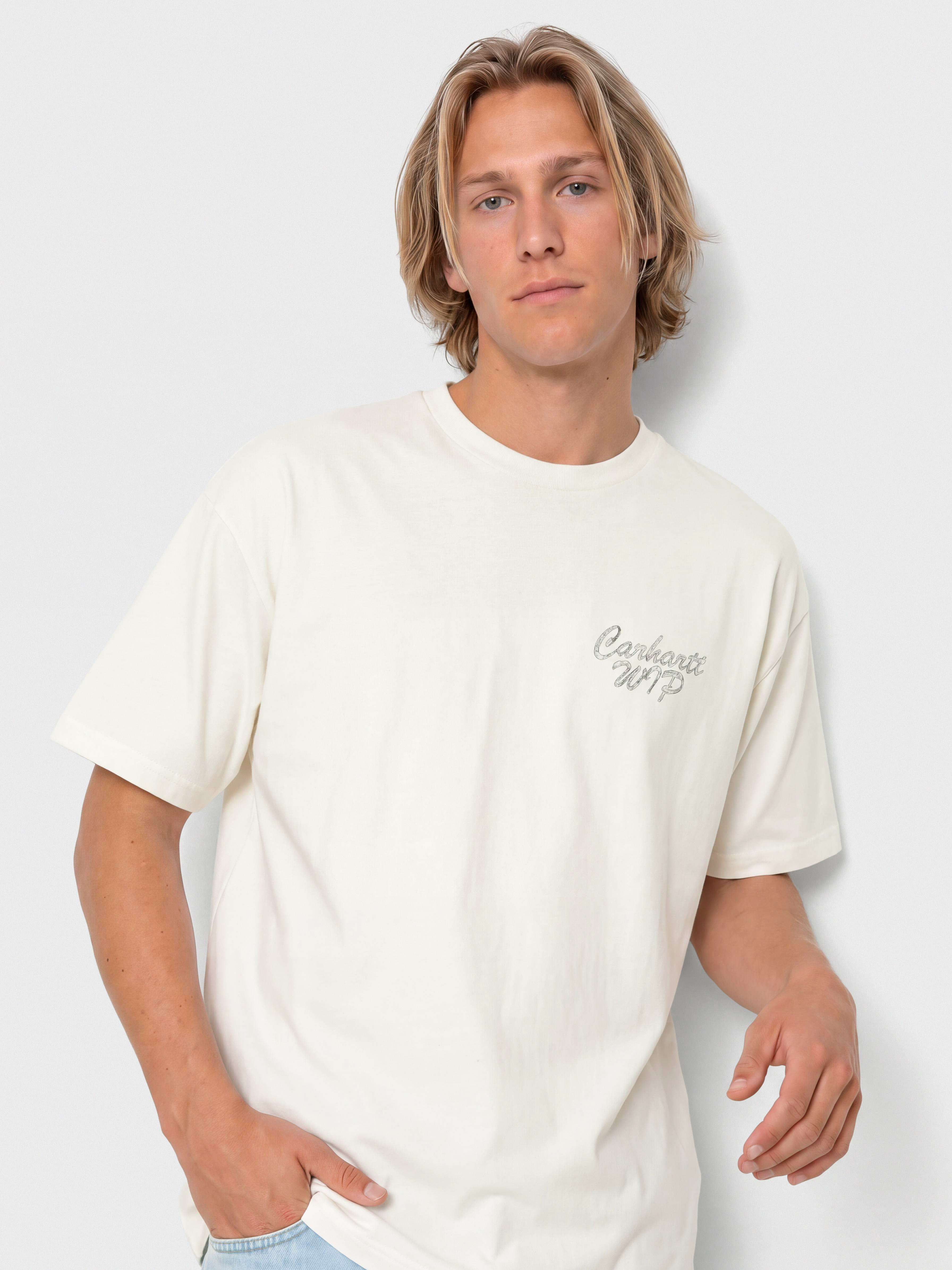 Tričko Carhartt WIP Hatching Script (wax/garment dyed)