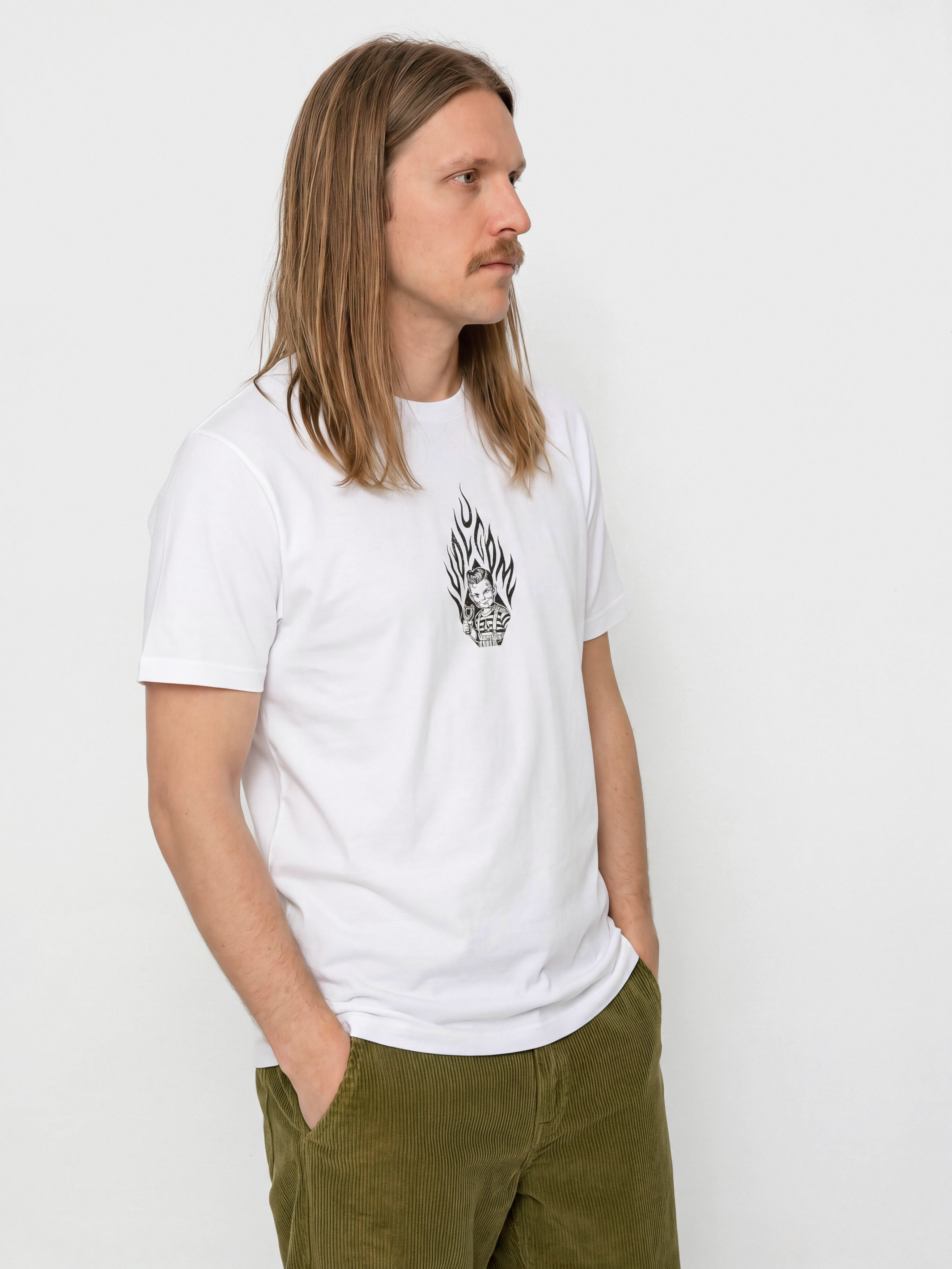 Tričko Volcom Firecar (white)