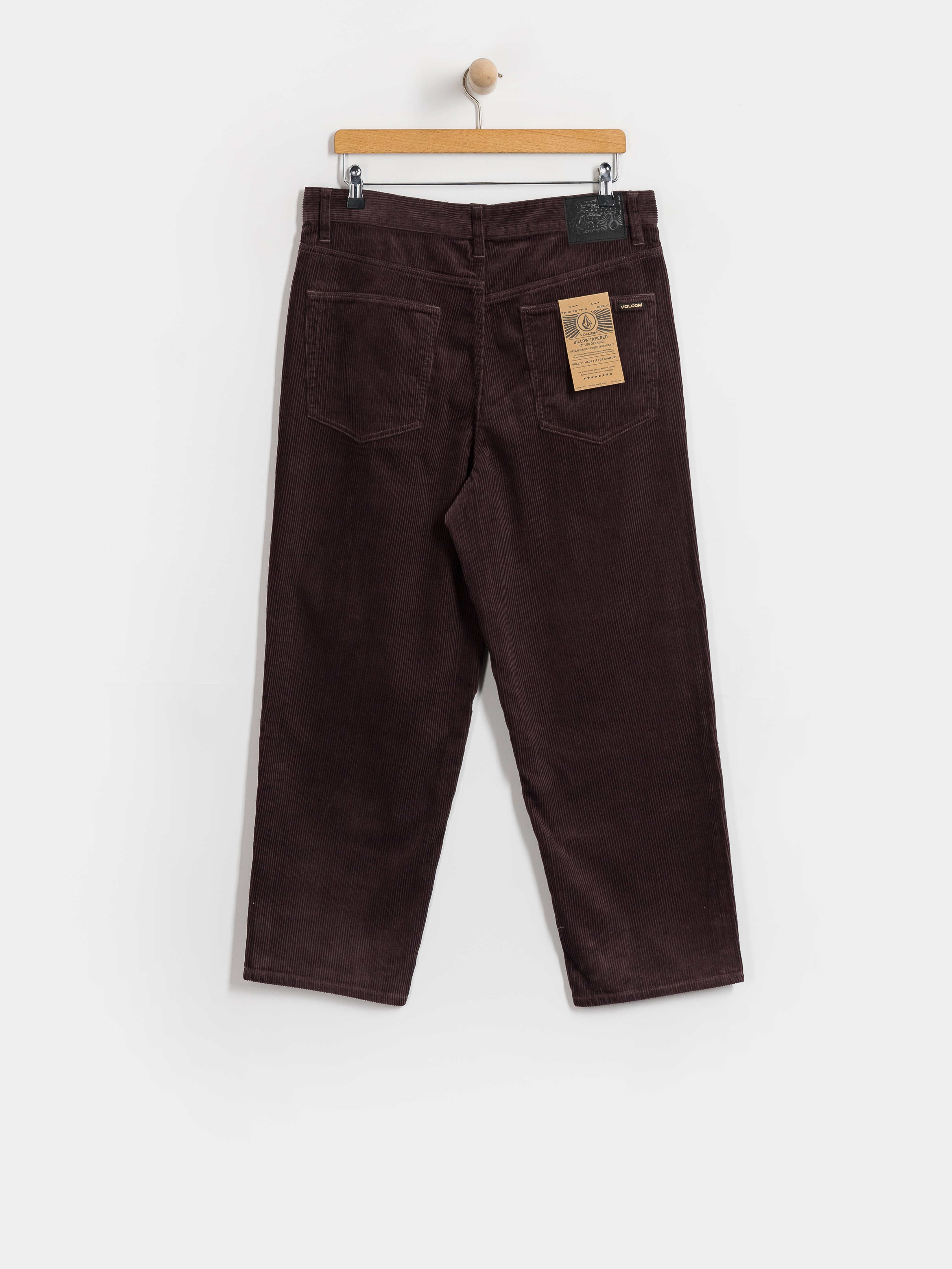 Nohavice Volcom Billow Tapered Cord (raisin)
