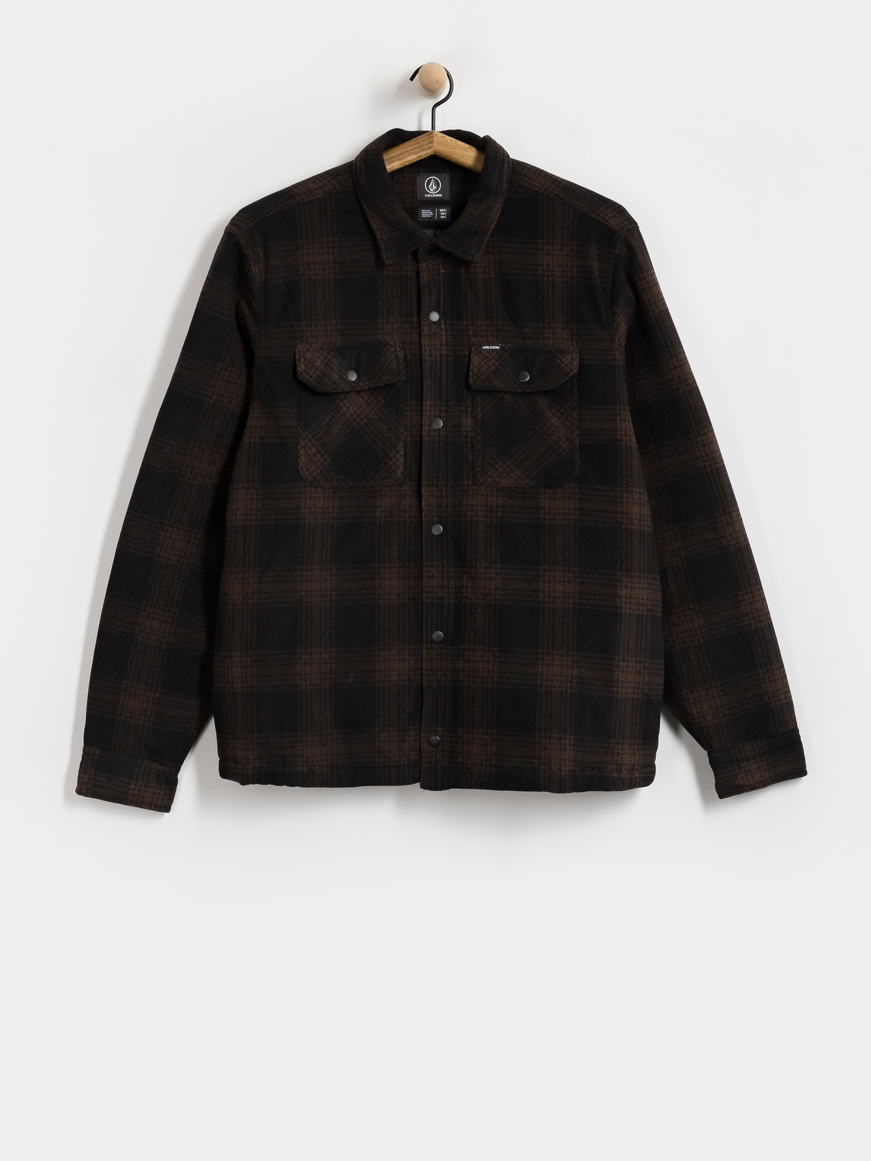 Mikina s kapucňou Volcom Bowered II HD (cacao)