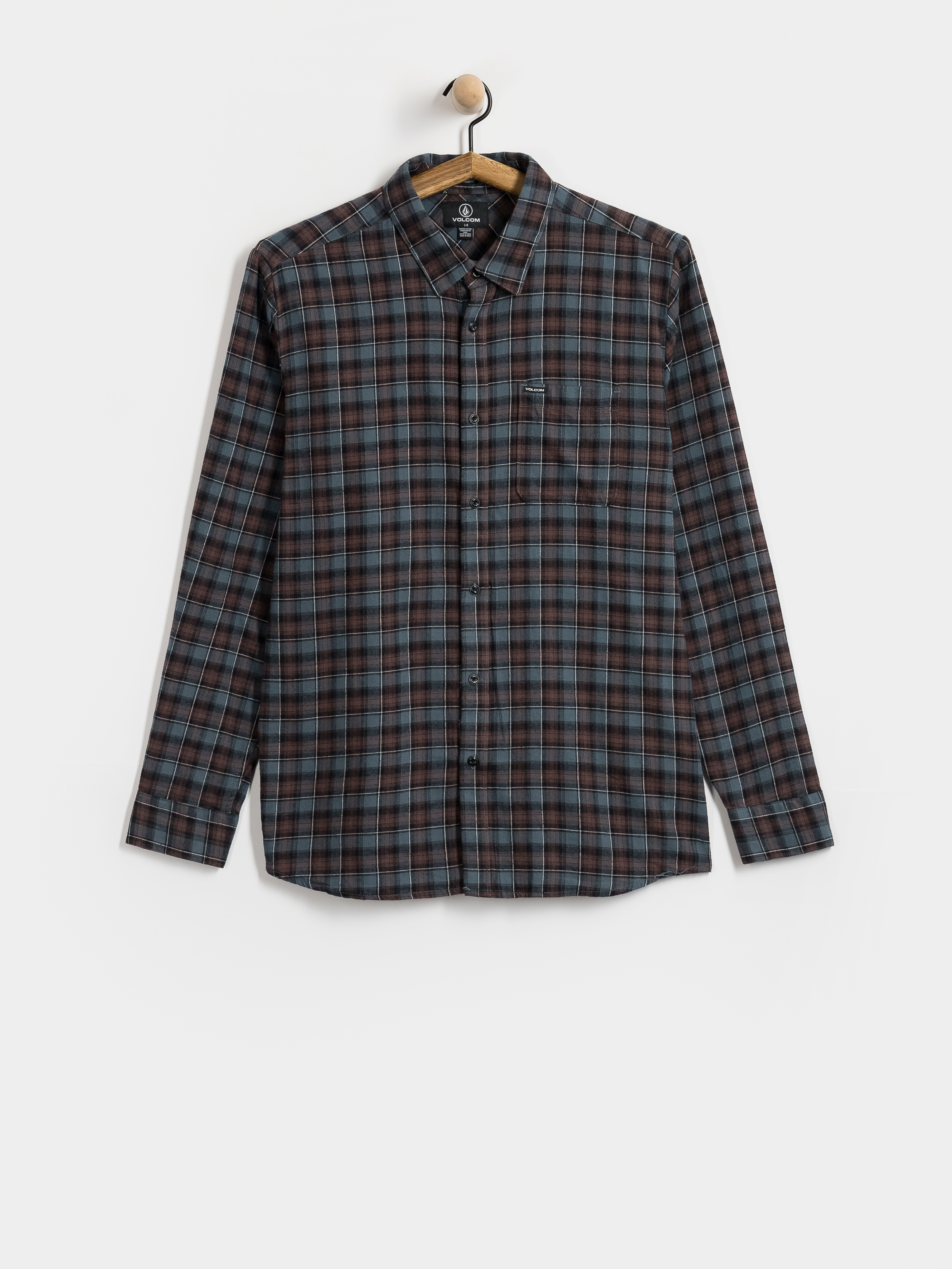 Košeľa Volcom Caden Plaid Ls (raisin)