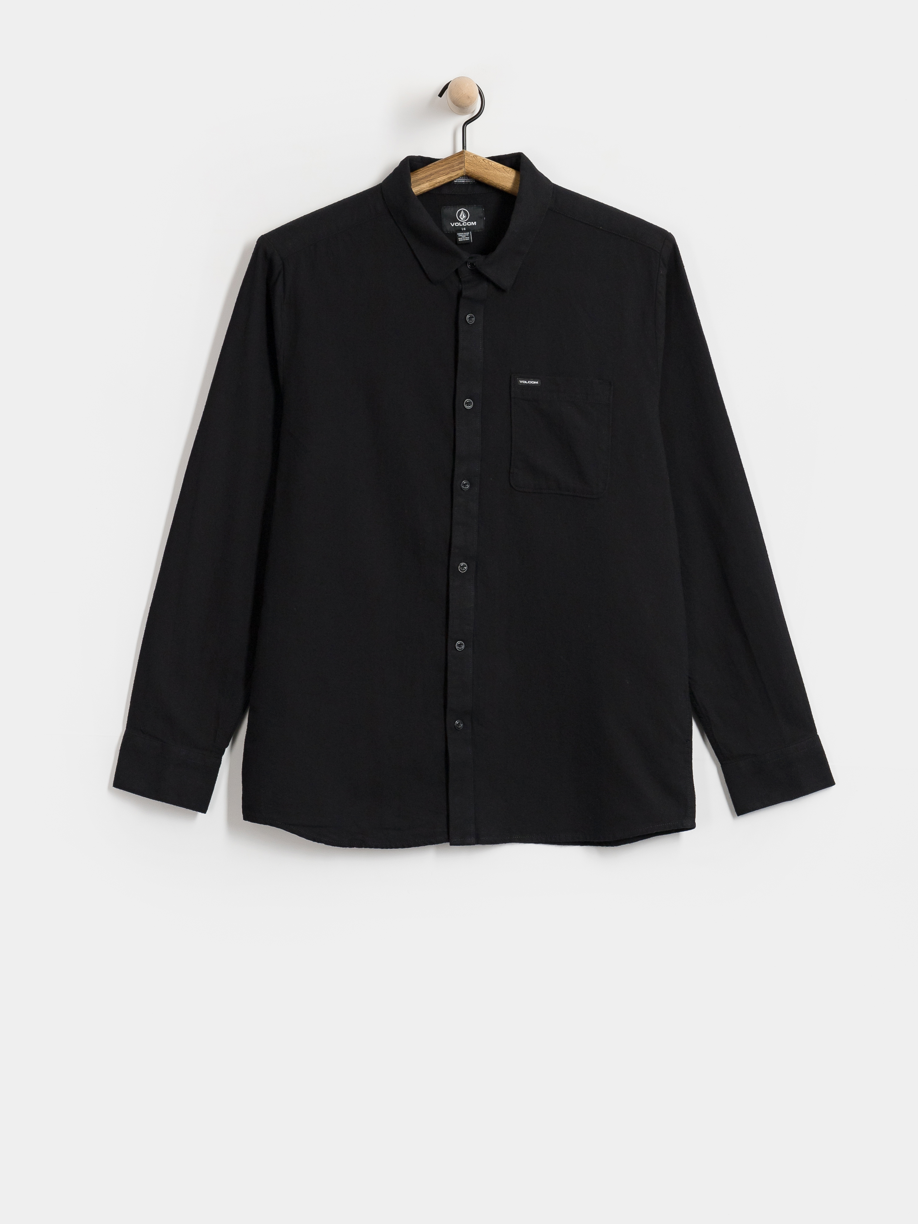 Košeľa Volcom Caden Solid Ls (antique black)