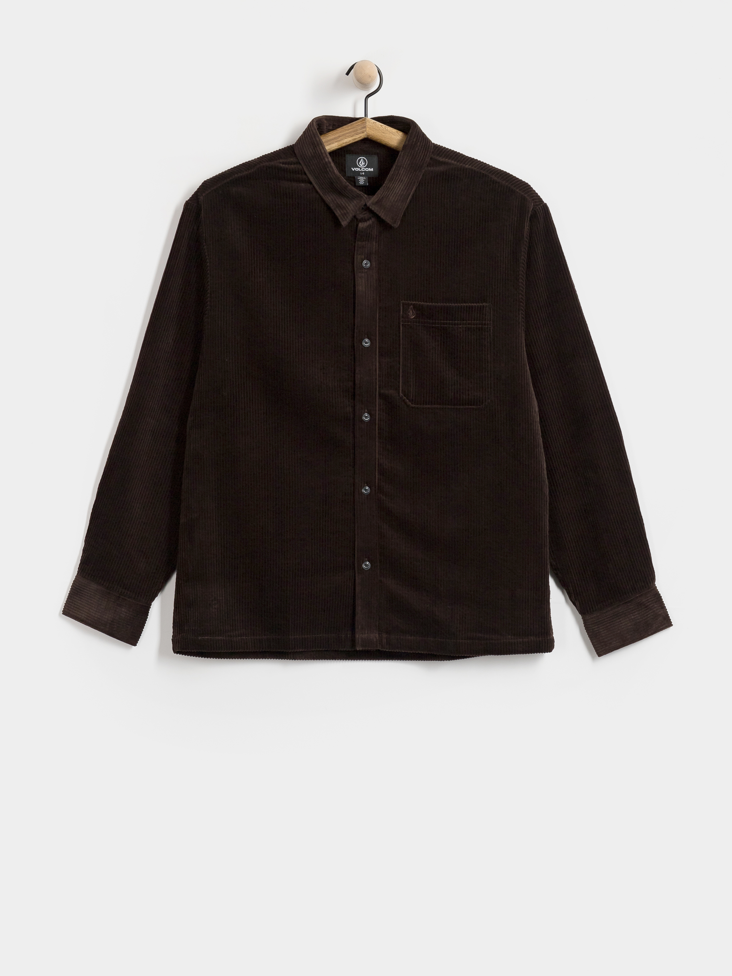 Košeľa Volcom Fostered II Cord Ls (cacao)