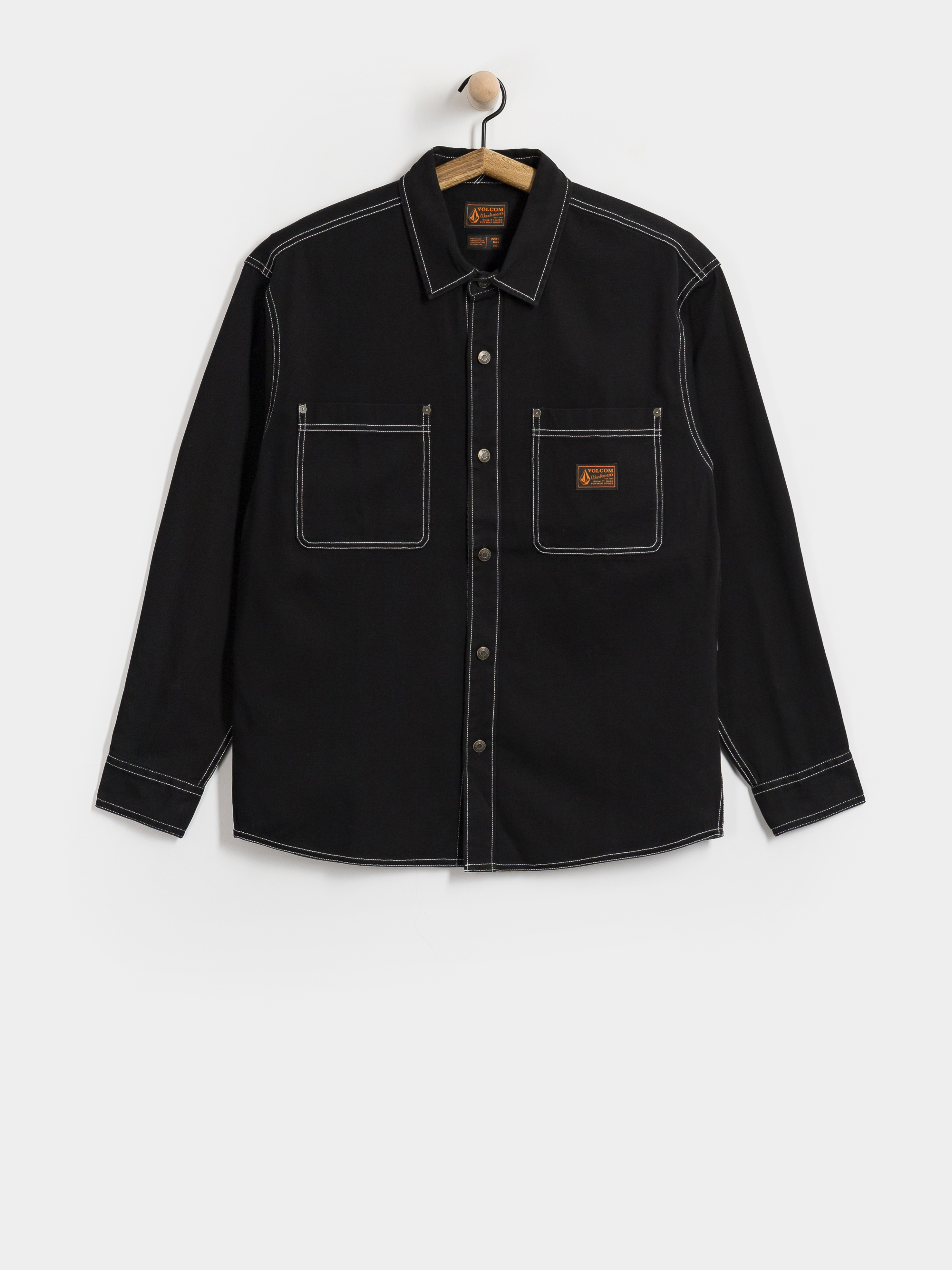 Košeľa Volcom Levelstone Ls (black white)