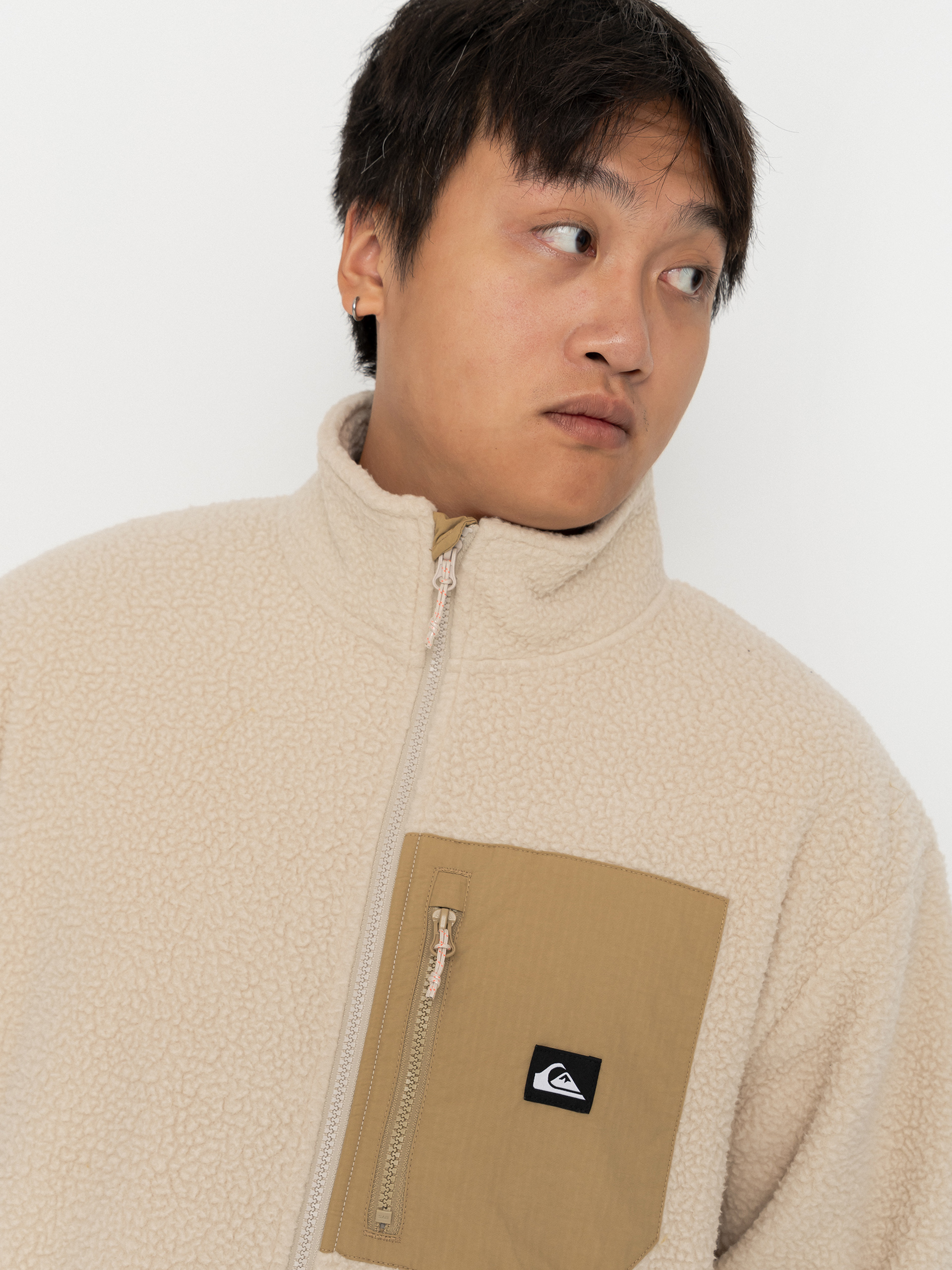 Pánsky Flísová mikina Quiksilver Clean Coast Fz (peyote)