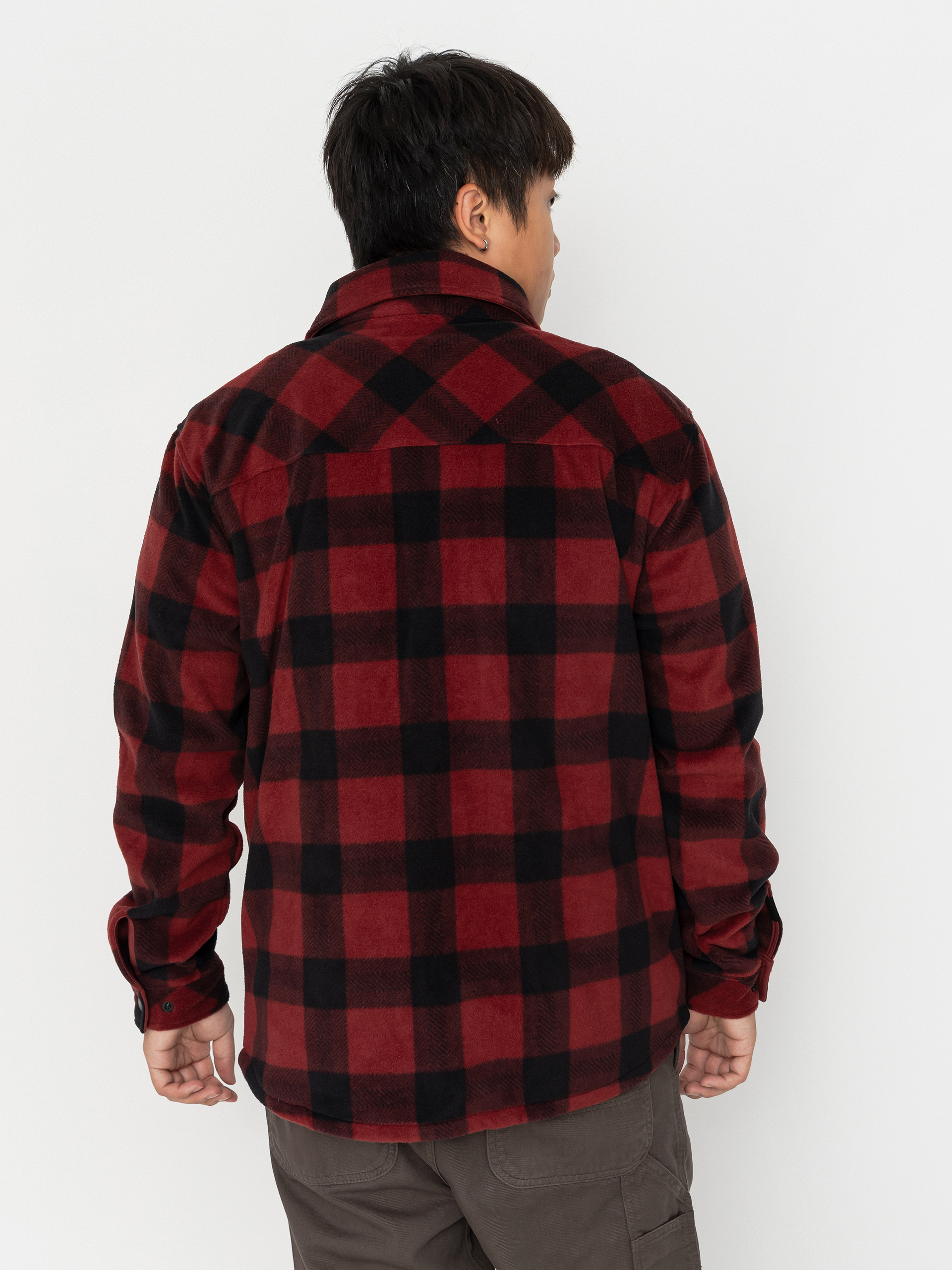 Pánsky Flísová mikina Quiksilver Venture Polar Fleece Shirt (venture polar oxblood)