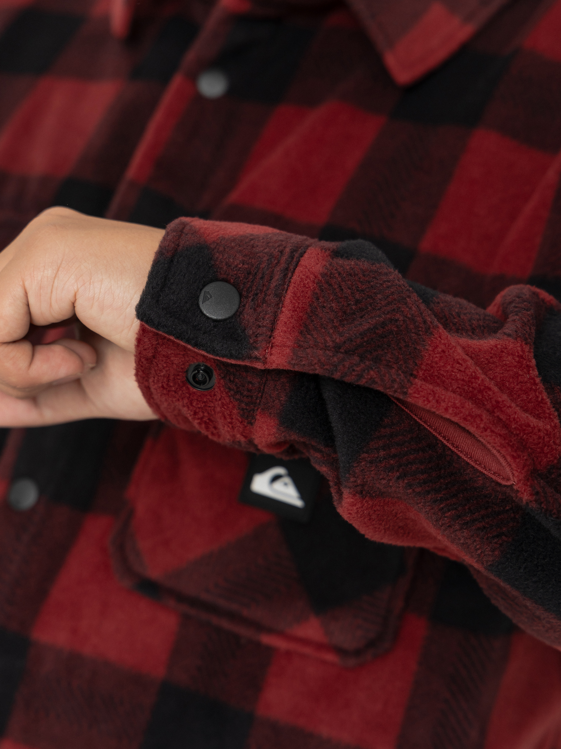 Pánsky Flísová mikina Quiksilver Venture Polar Fleece Shirt (venture polar oxblood)