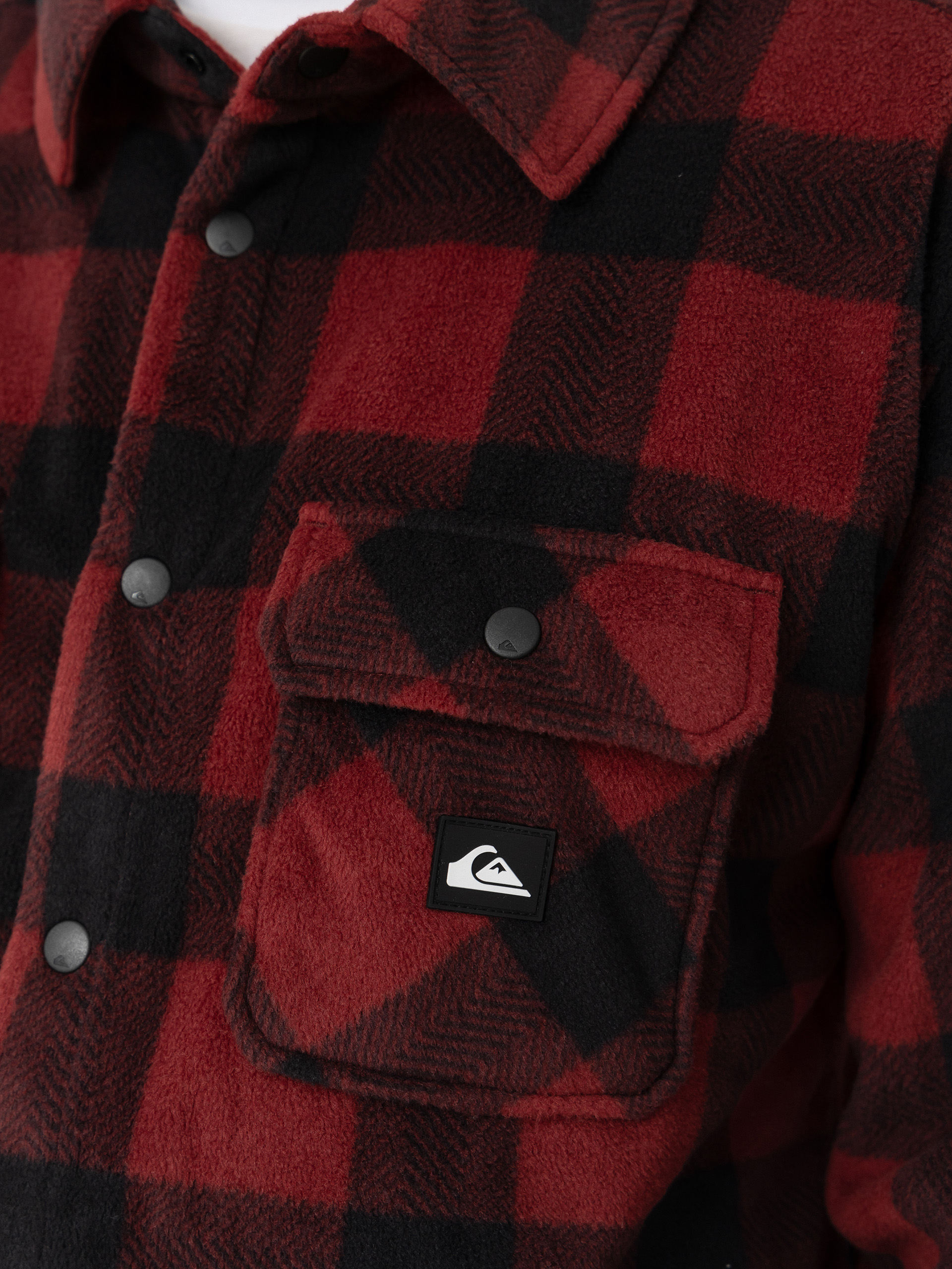 Pánsky Flísová mikina Quiksilver Venture Polar Fleece Shirt (venture polar oxblood)