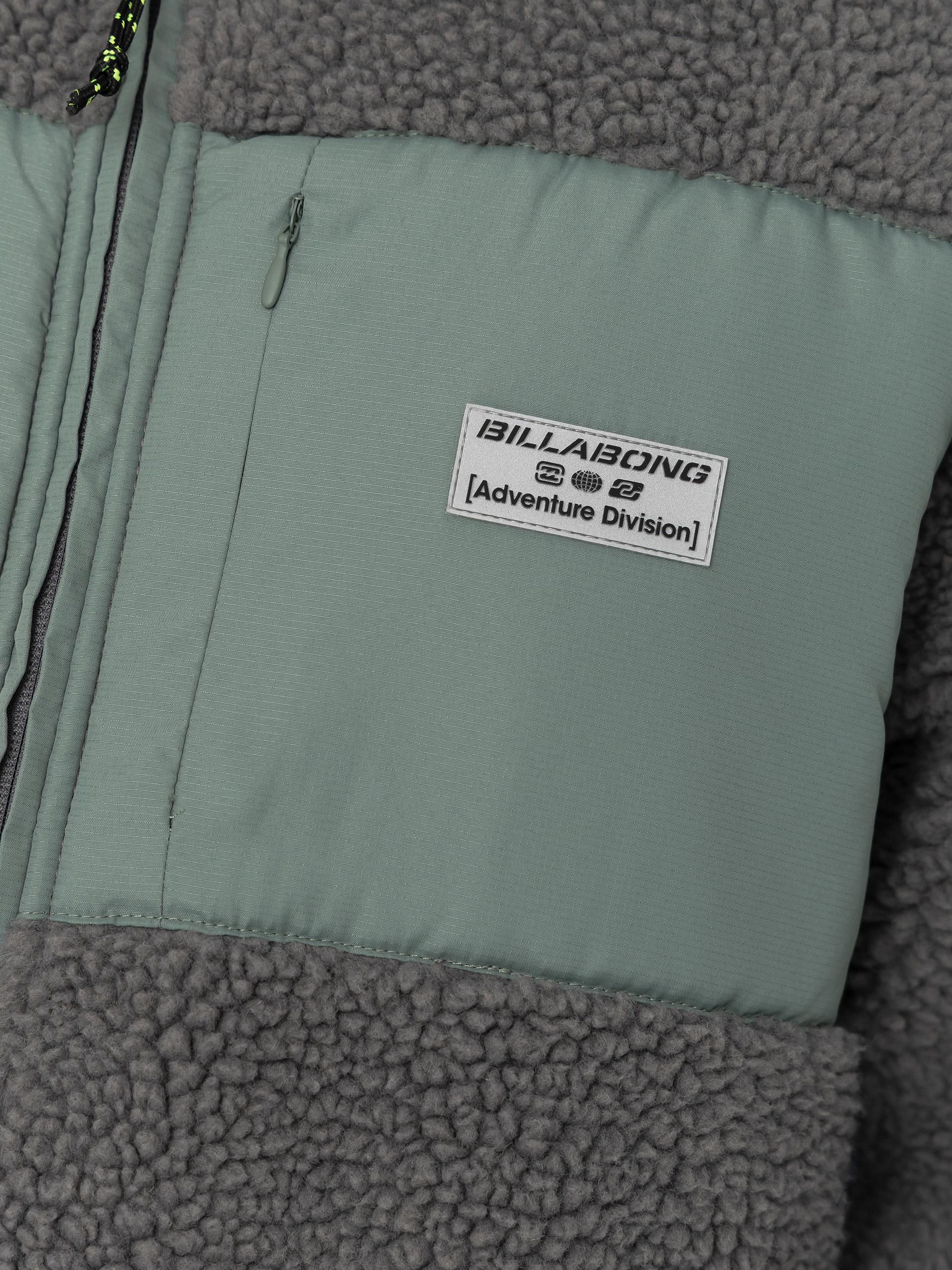 Pánsky Flísová mikina Billabong Canyon Trail Zip (pewter)