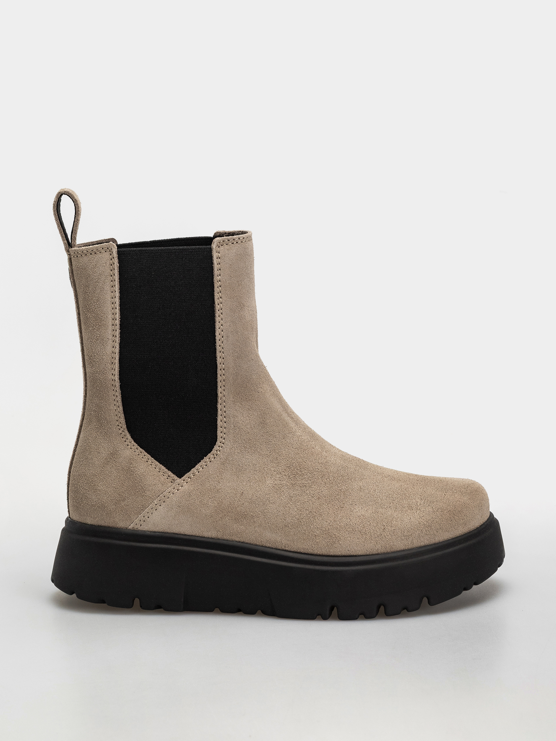 Topánky Birkenstock Theda Chelsea Suede Leather Narrow Wmn (taupe)