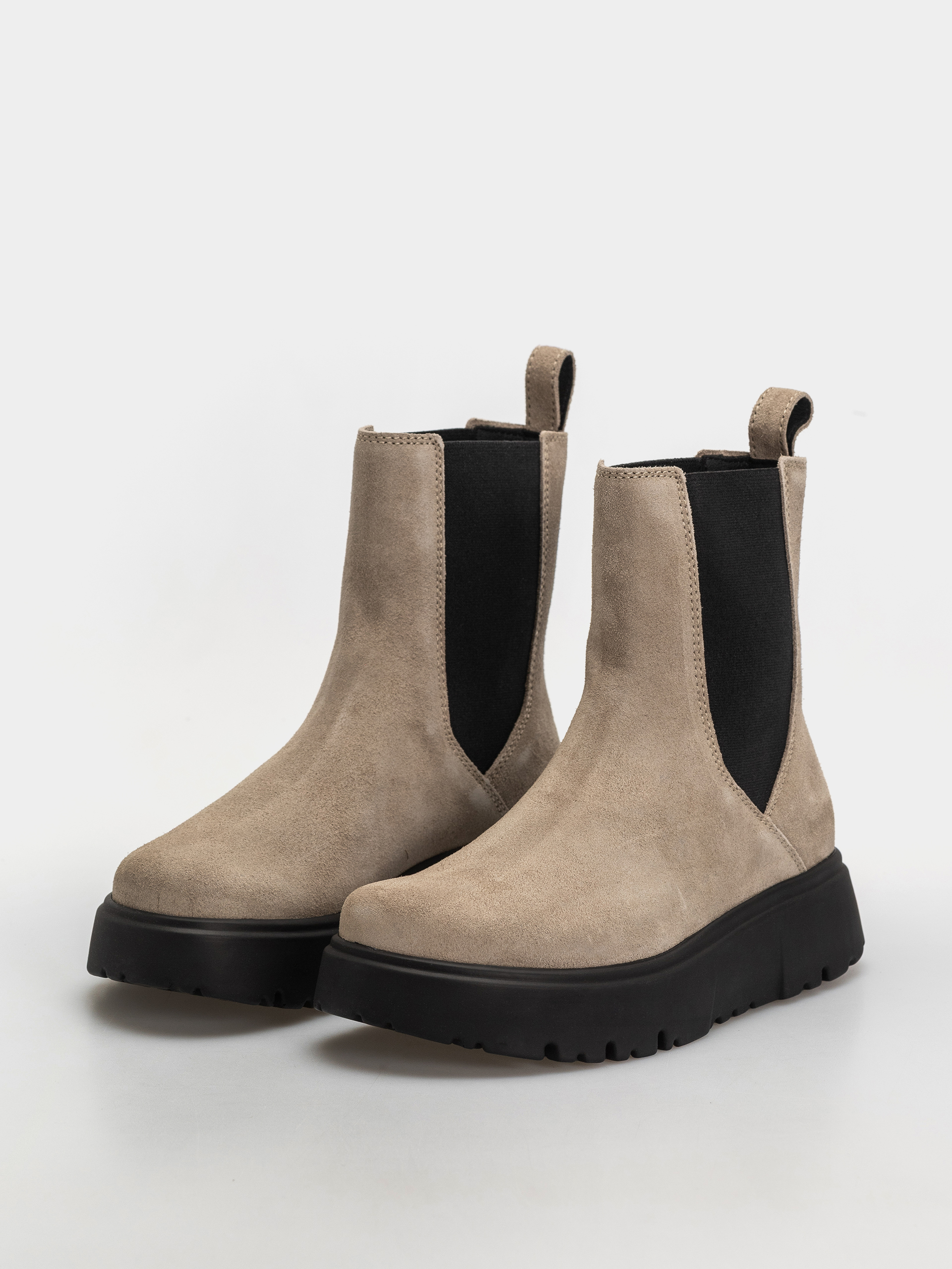 Topánky Birkenstock Theda Chelsea Suede Leather Narrow Wmn (taupe)