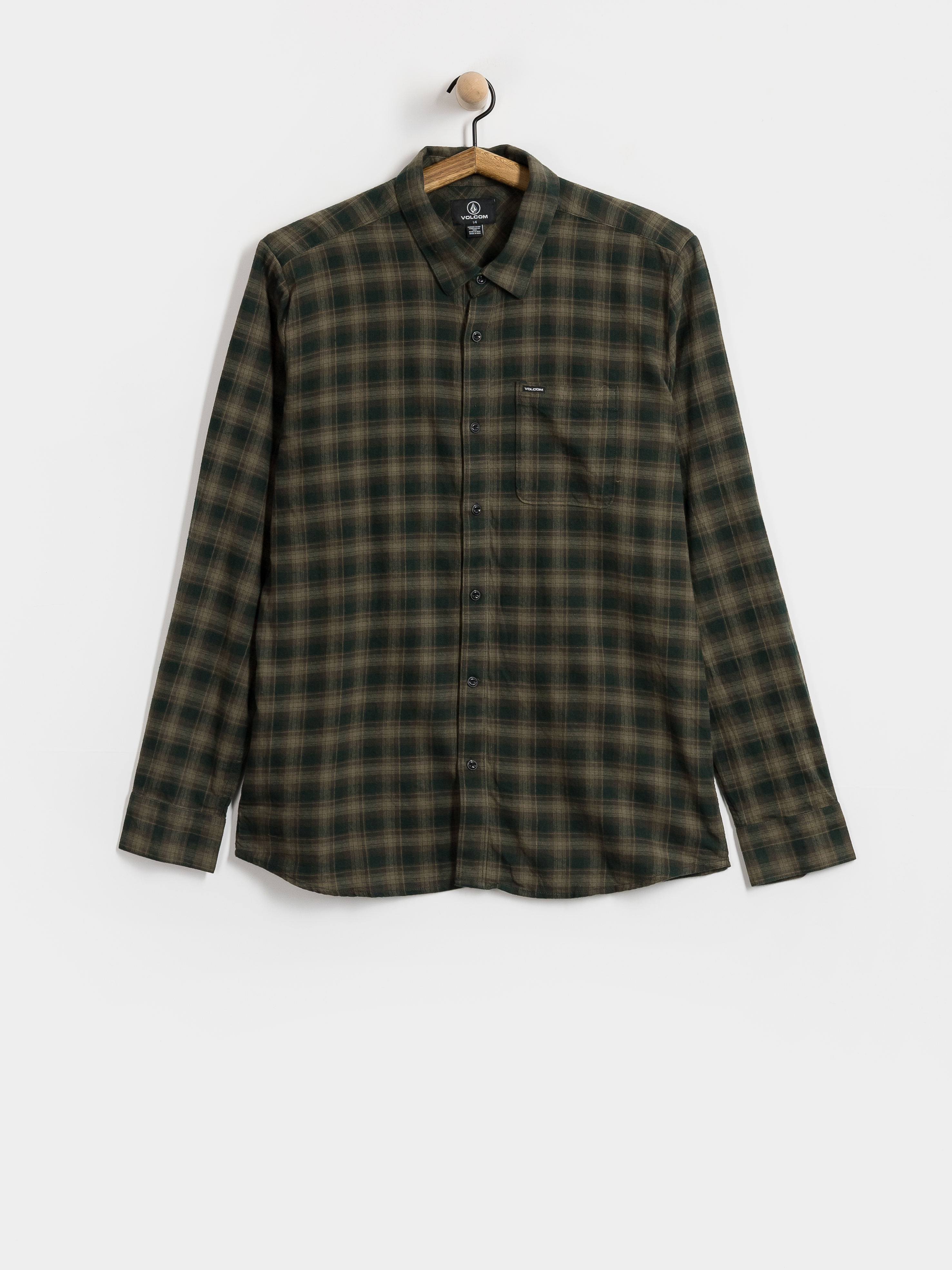 Košeľa Volcom Caden Plaid Ls (wintermoss)
