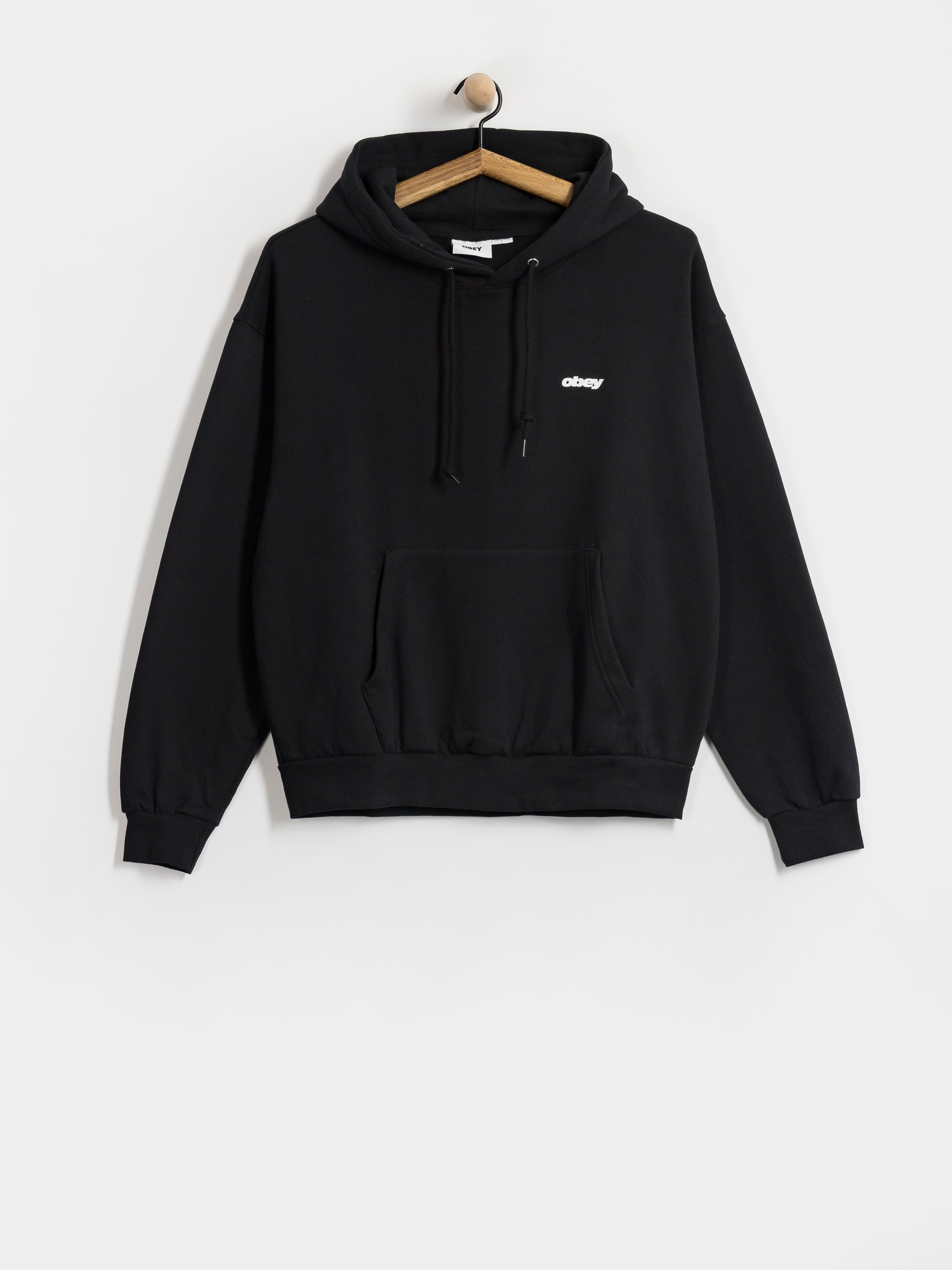 Mikina s kapucňou OBEY League HD (black)