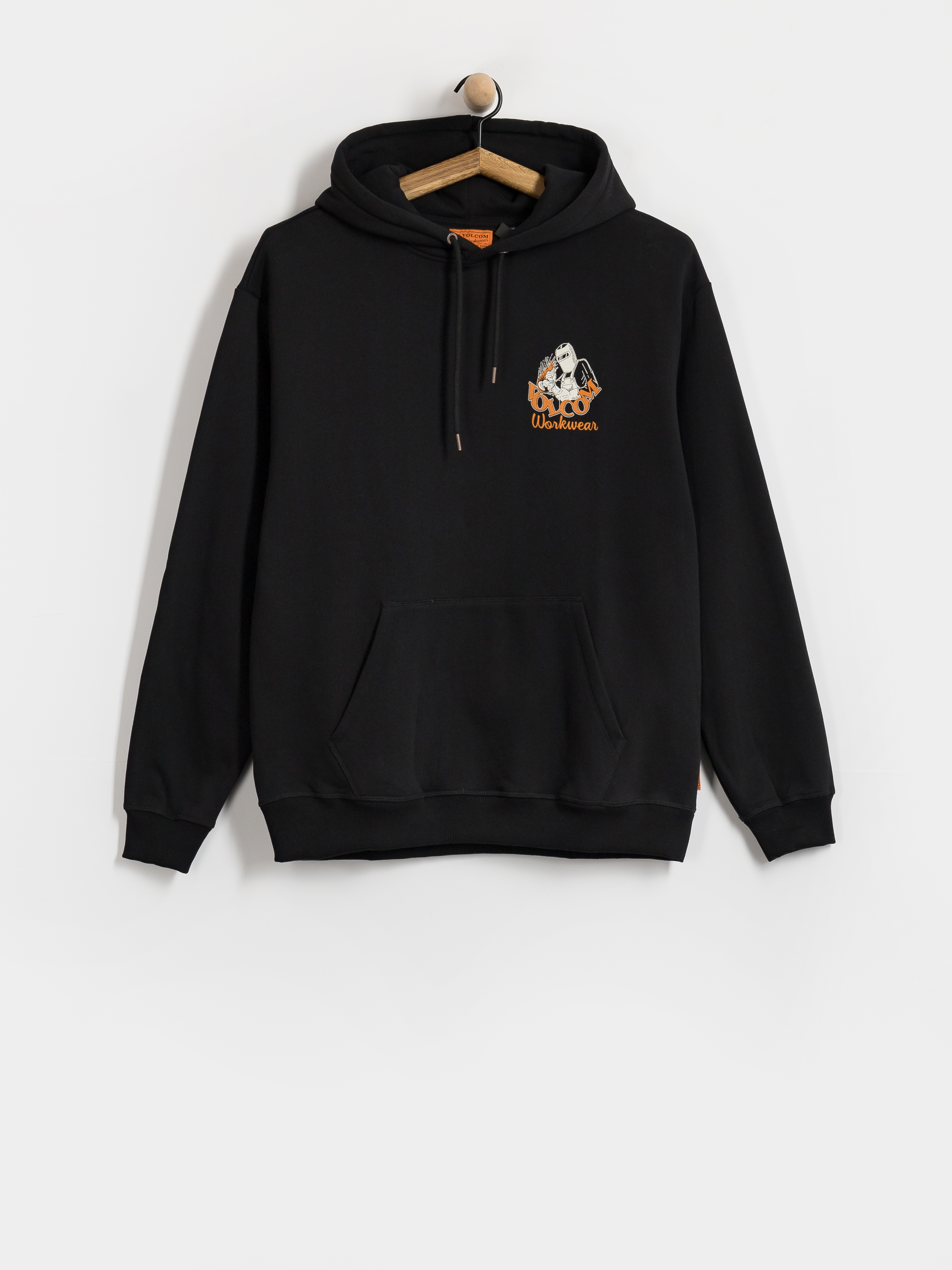 Mikina s kapucňou Volcom Always Grinding HD (black)