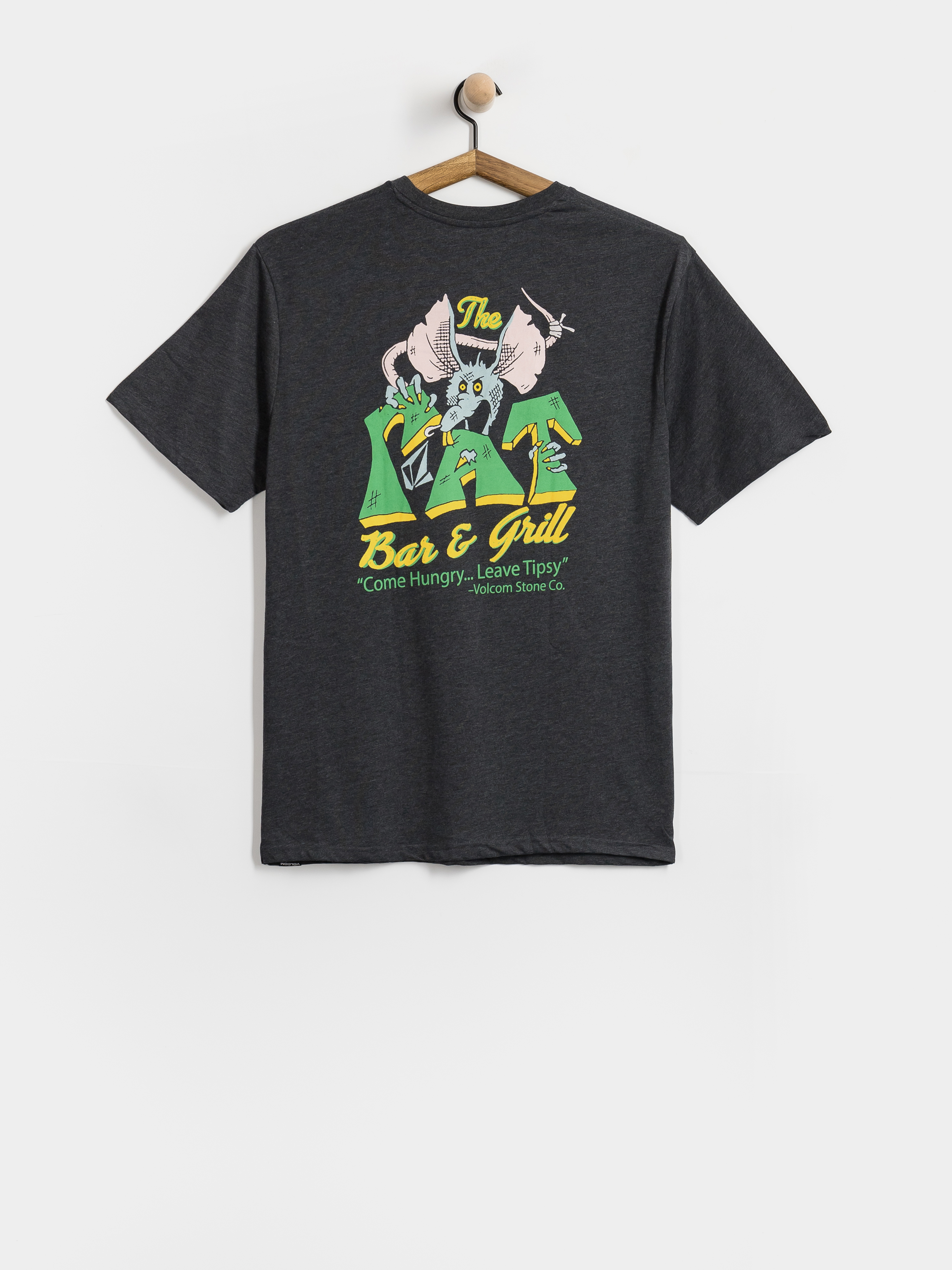 Tričko Volcom Tipsy Rat Hth (heather black)