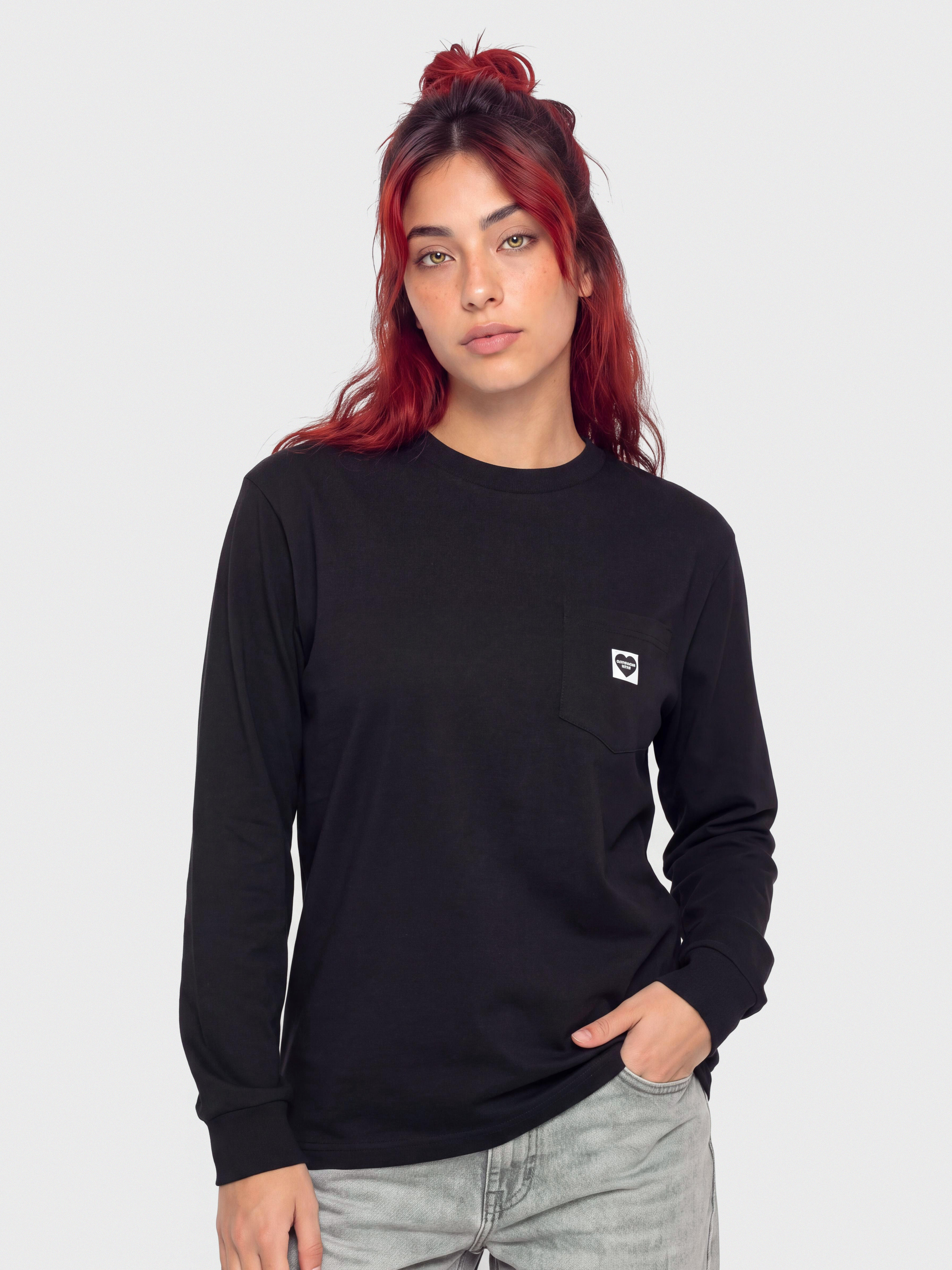 Triko Carhartt WIP Pocket Small Heart Wmn (black/black)