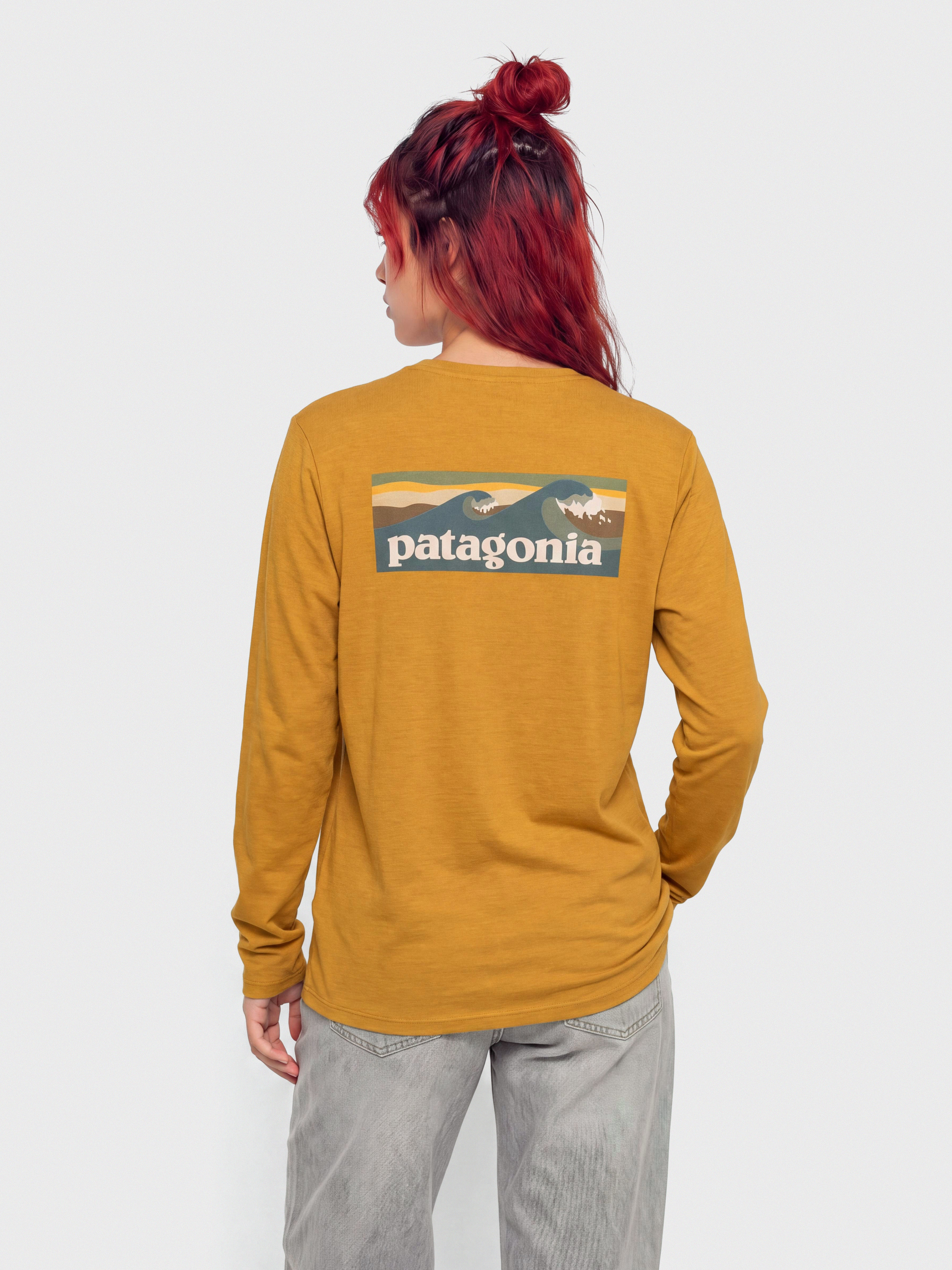 Triko Patagonia Cap Cool Daily Boardshort Logo Wmn (cinnamon brown dark cinnamon brown x dye)