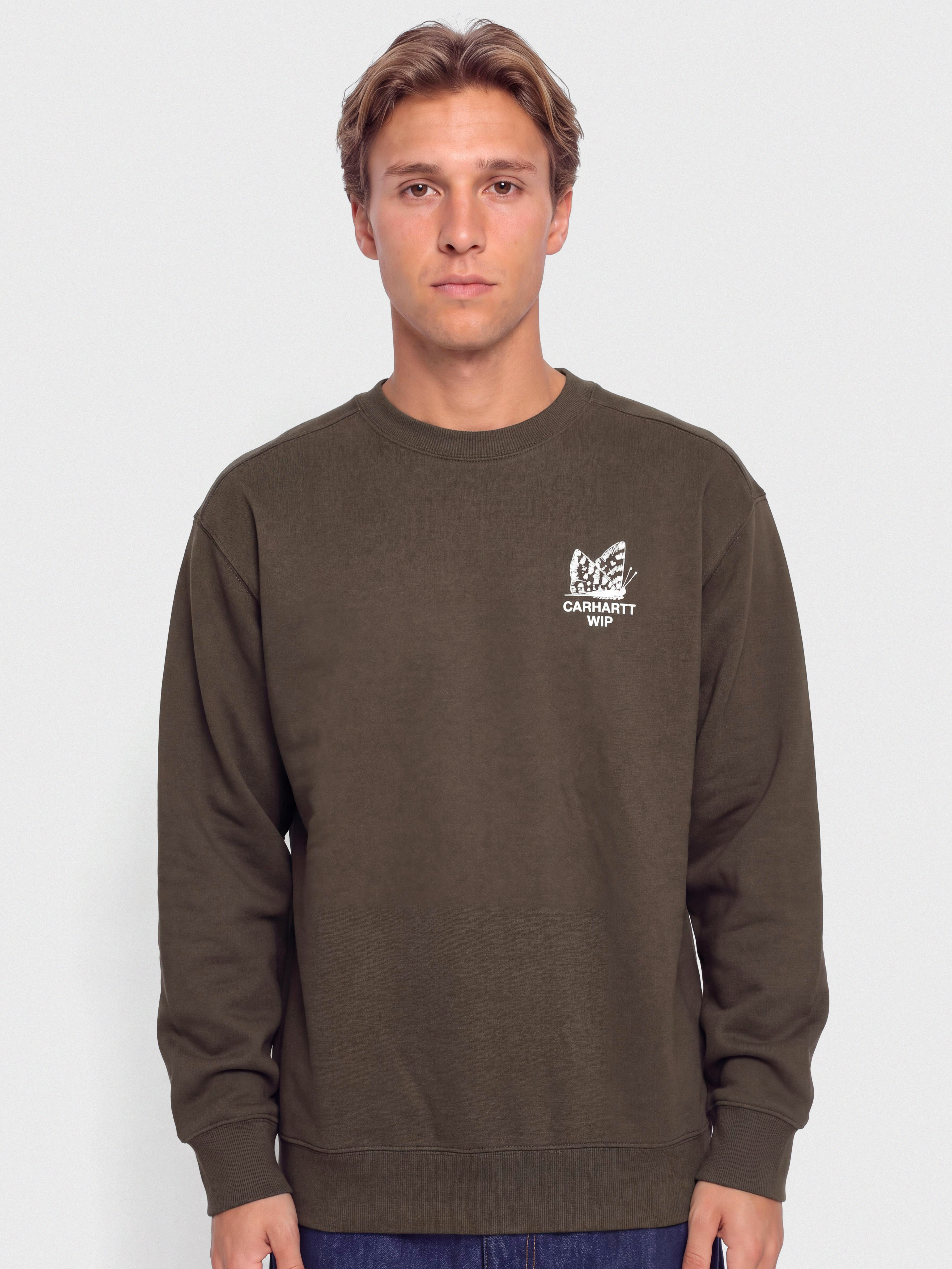 Mikina Carhartt WIP Hourglass (cypress/stone washed)