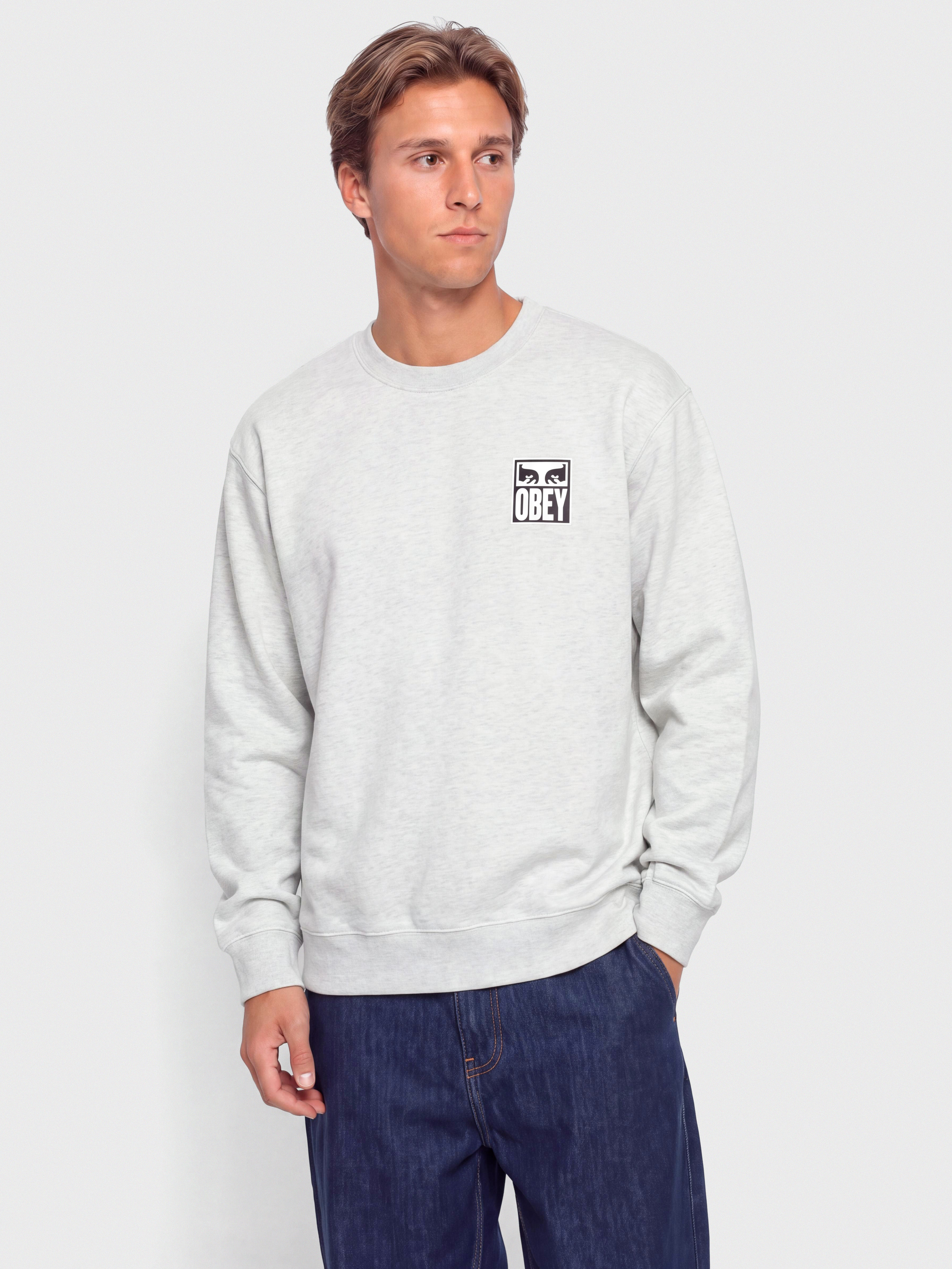 Mikina OBEY Eyes Icon (heather grey)