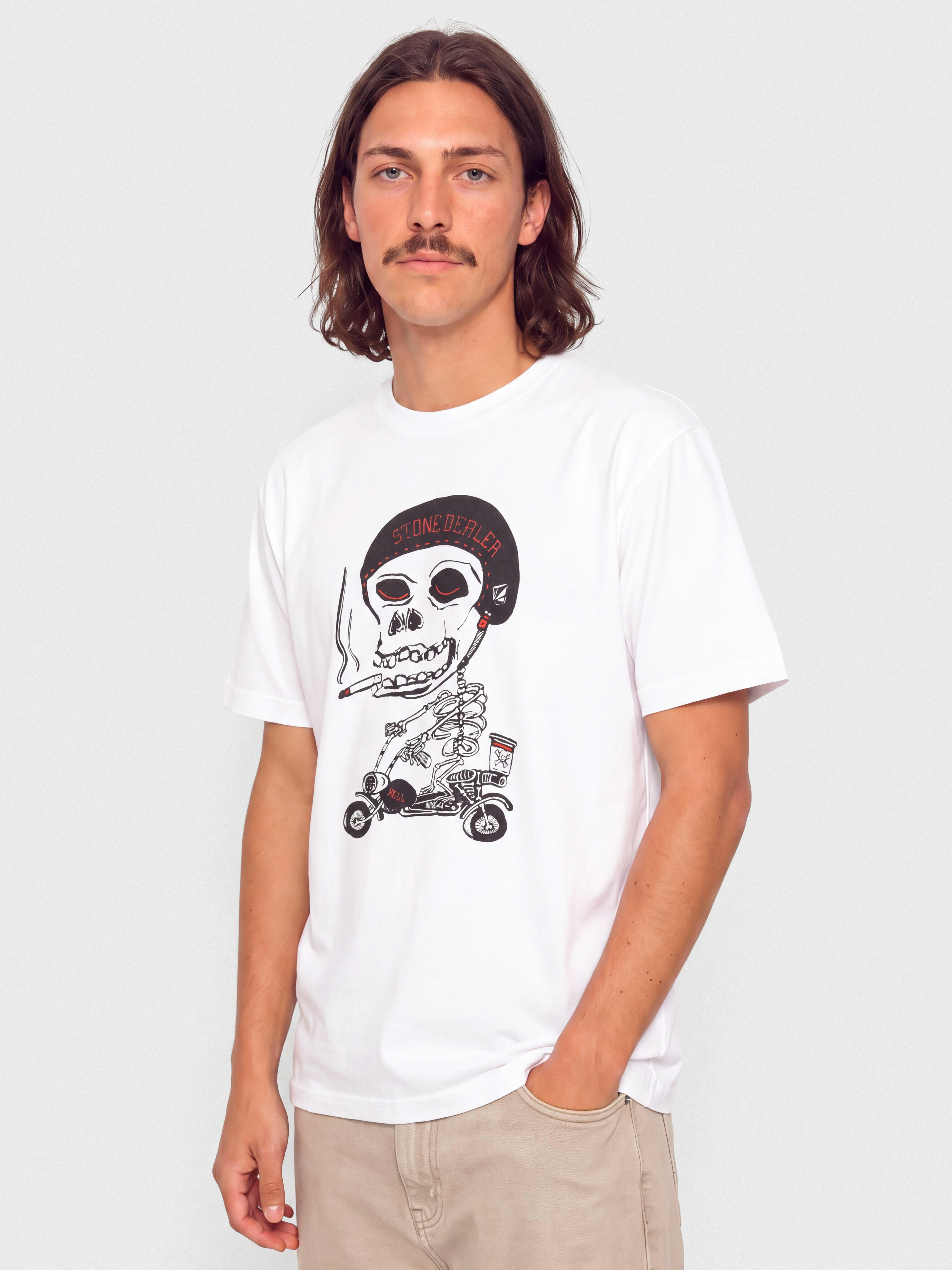 Tričko Volcom Pierbike Bsc (white)