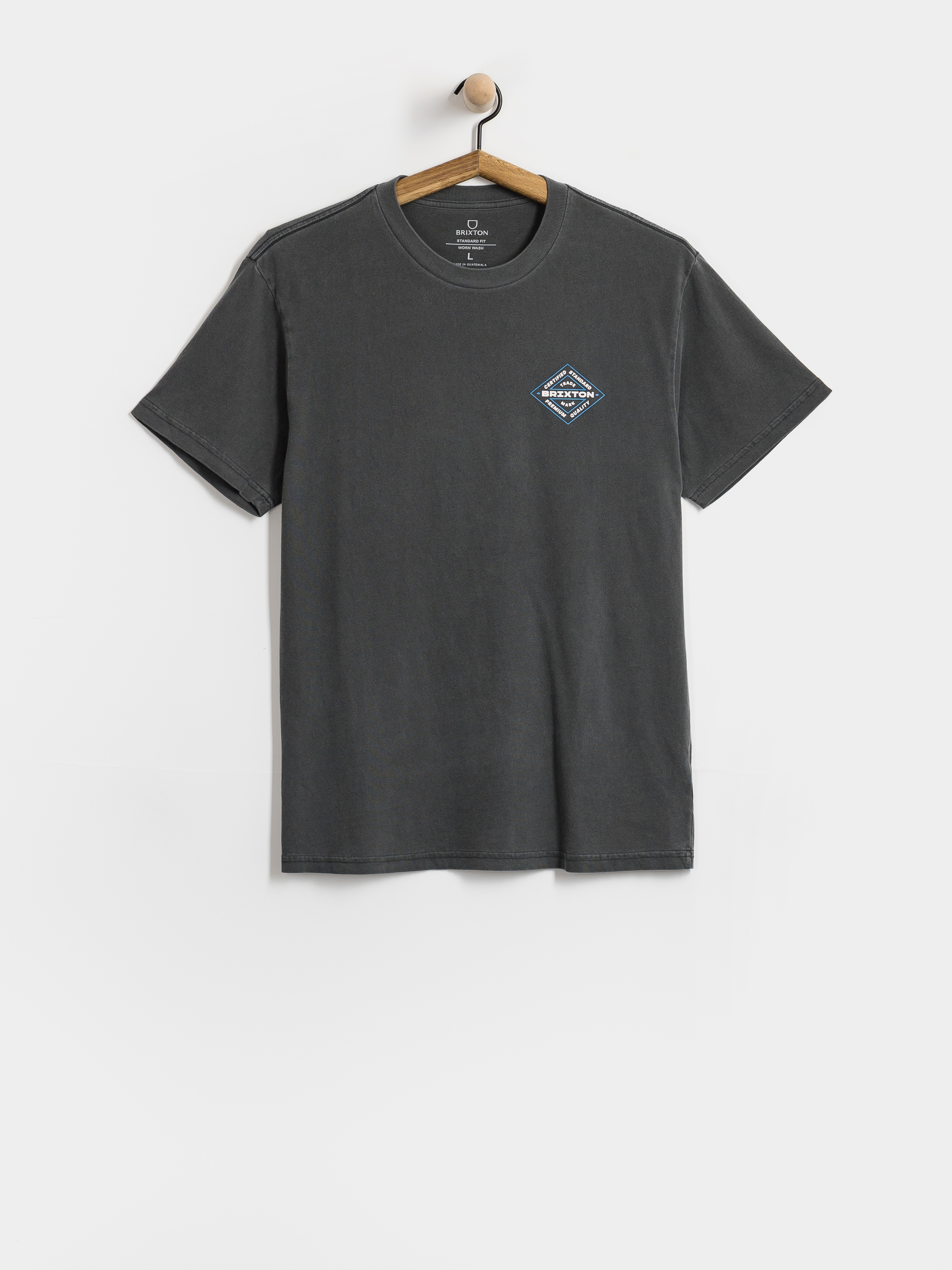 Tričko Brixton Lowry Stnd (black worn wash)