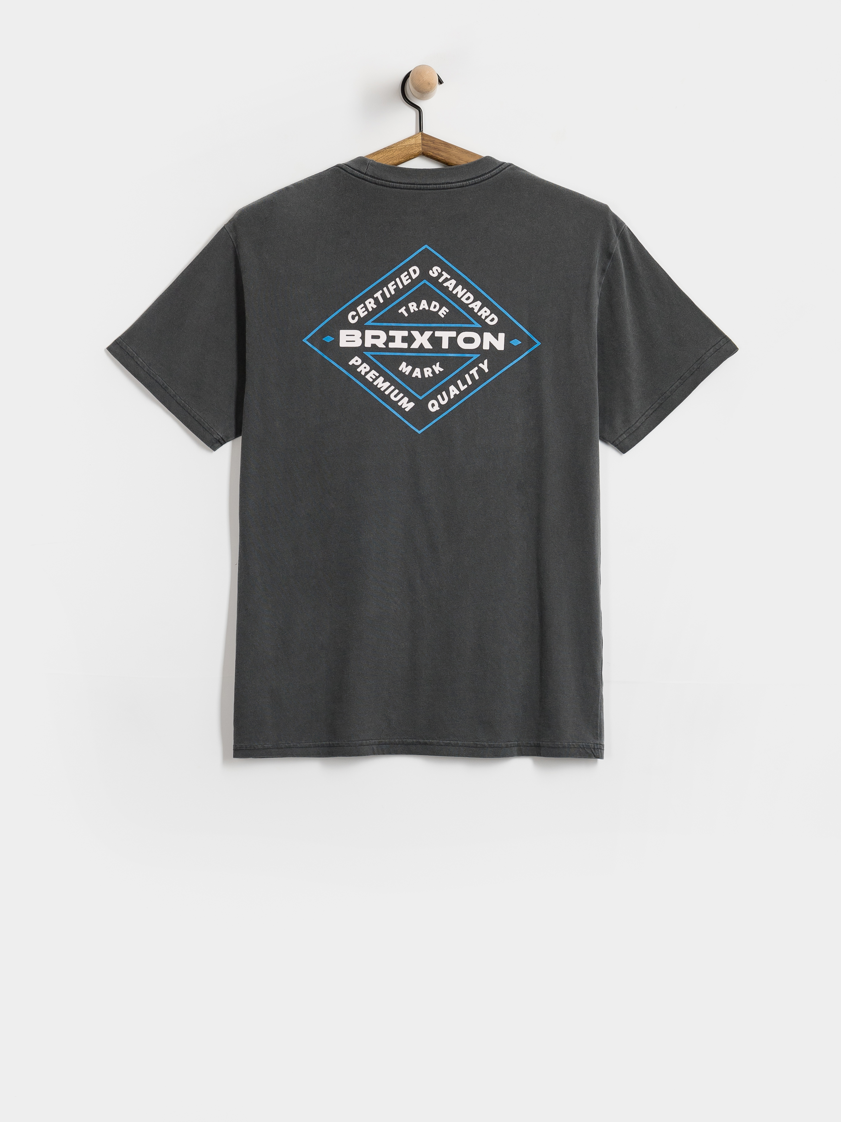 Tričko Brixton Lowry Stnd (black worn wash)