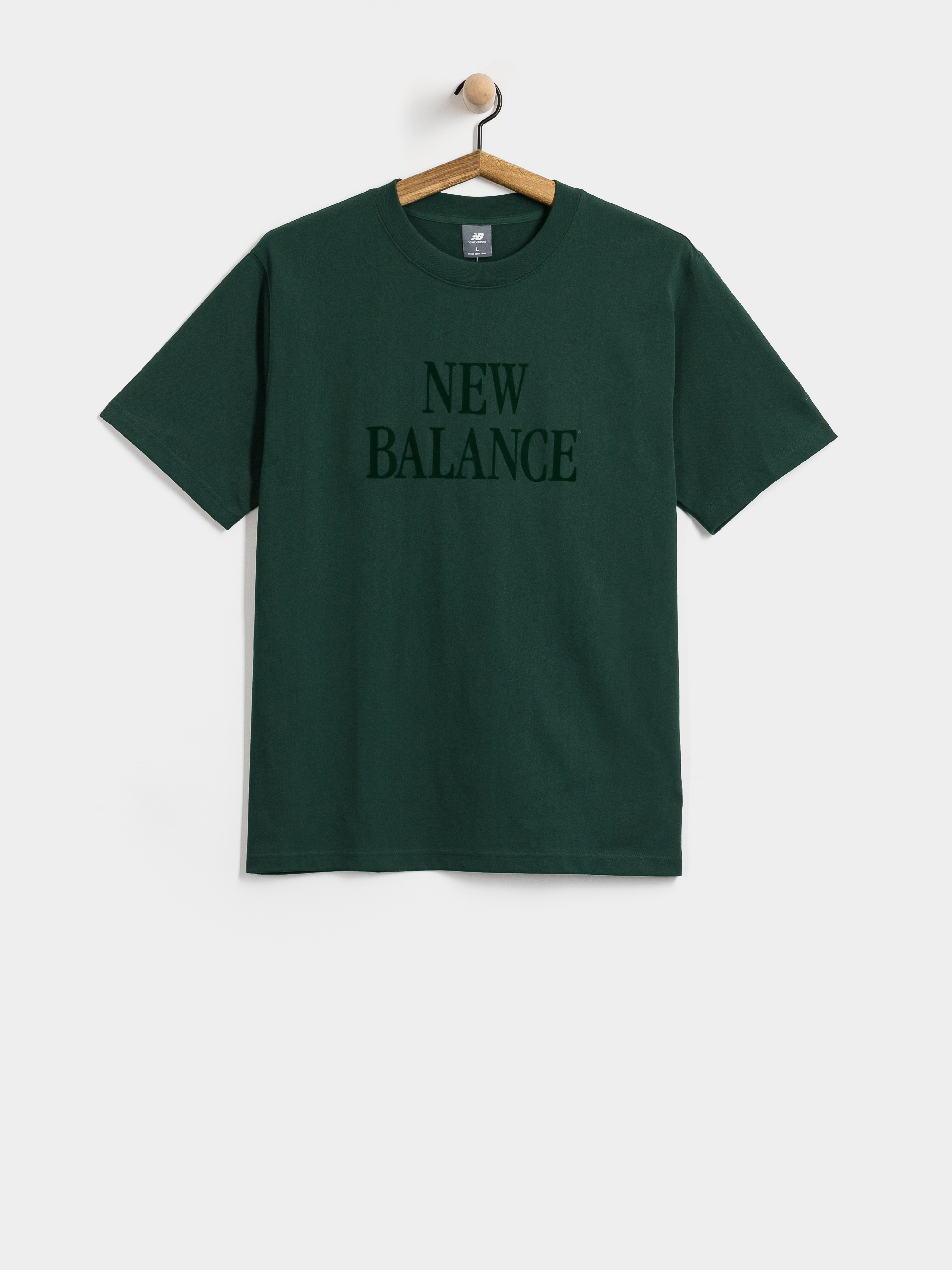 Tričko New Balance Athletics Flocked Logo (nordic green)