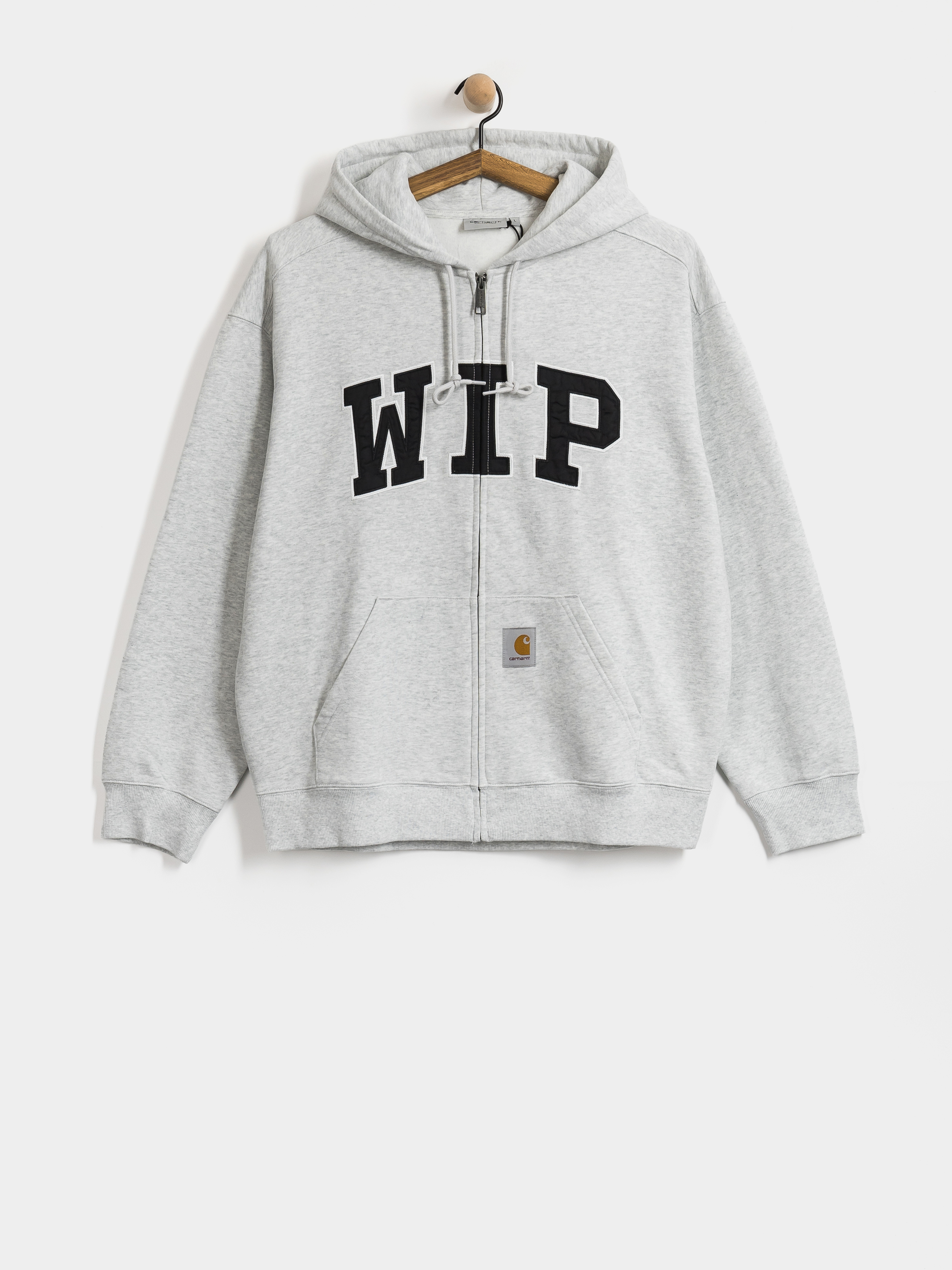 Mikina s kapucňou Carhartt WIP WIP ZHD (ash heather/stone washed)